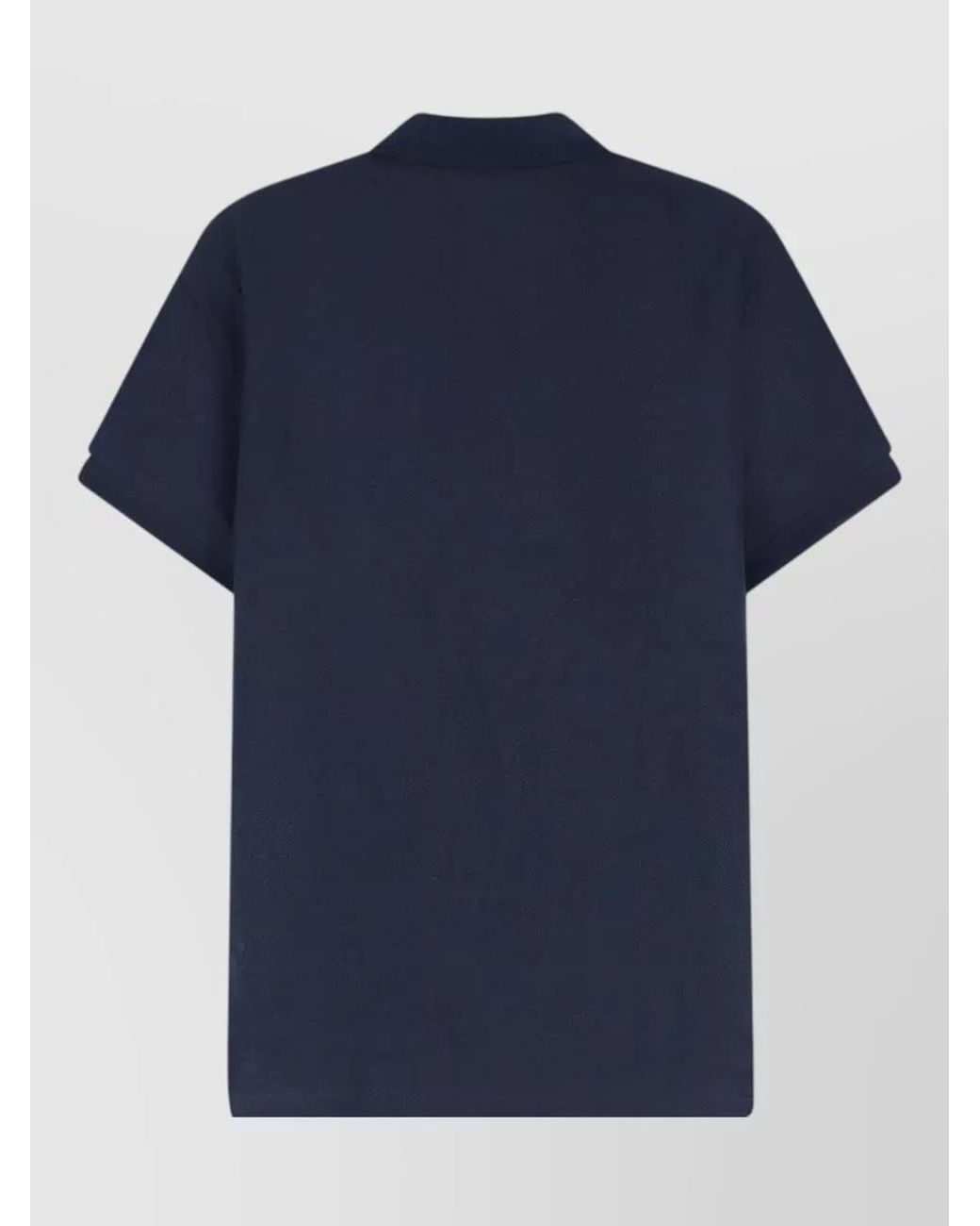 Burberry Blue Cotton Regular-Fit Short-Sleeve Polo Shirt for men
