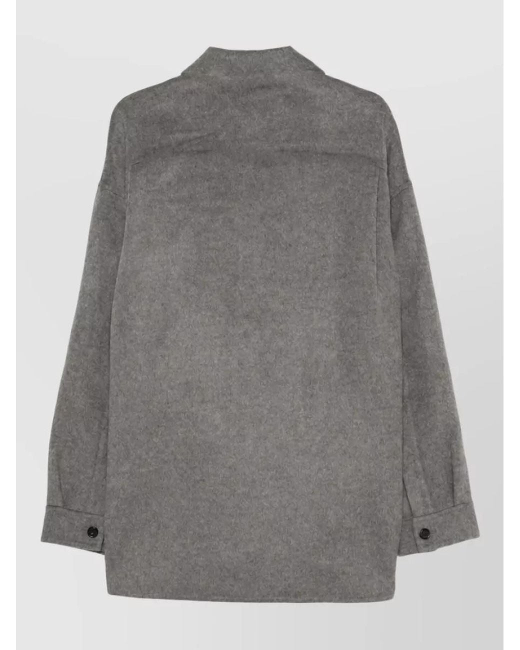 Acne Gray Cashmere Blend Single Breasted Coat for men