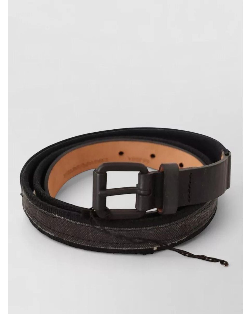 Ermanno Scervino Brown Leather Logo Buckle Belt
