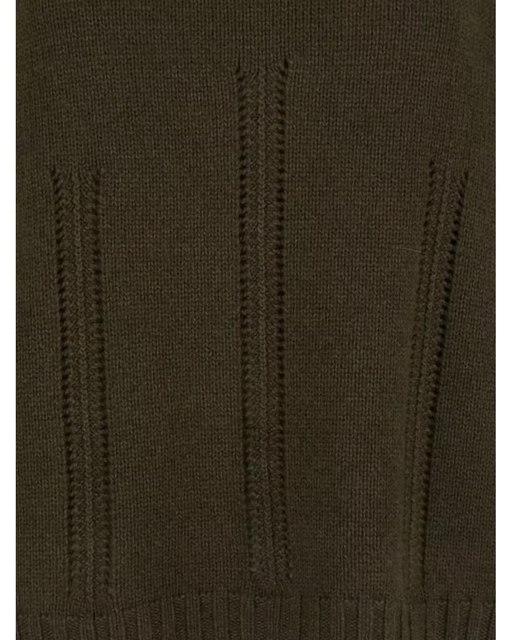 Tom Ford Green Cable-Knit Cashmere Mock-Neck Jumper