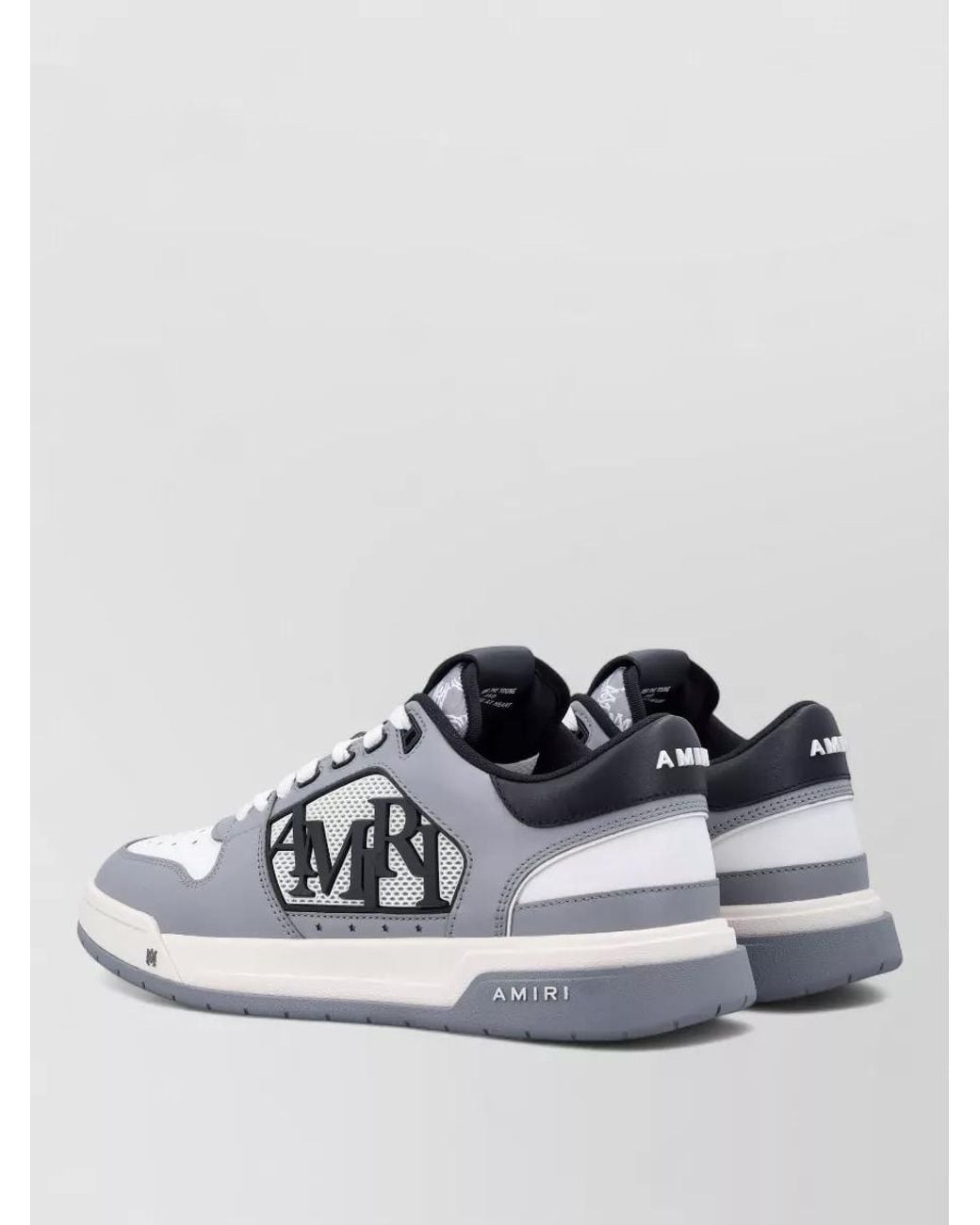 Amiri White Classic Low Two-Tone Perforated Leather Sneakers for men