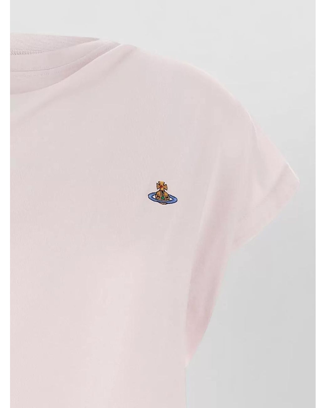 Vivienne Westwood Pink Asymmetric Cotton Draped Logo T-Shirt