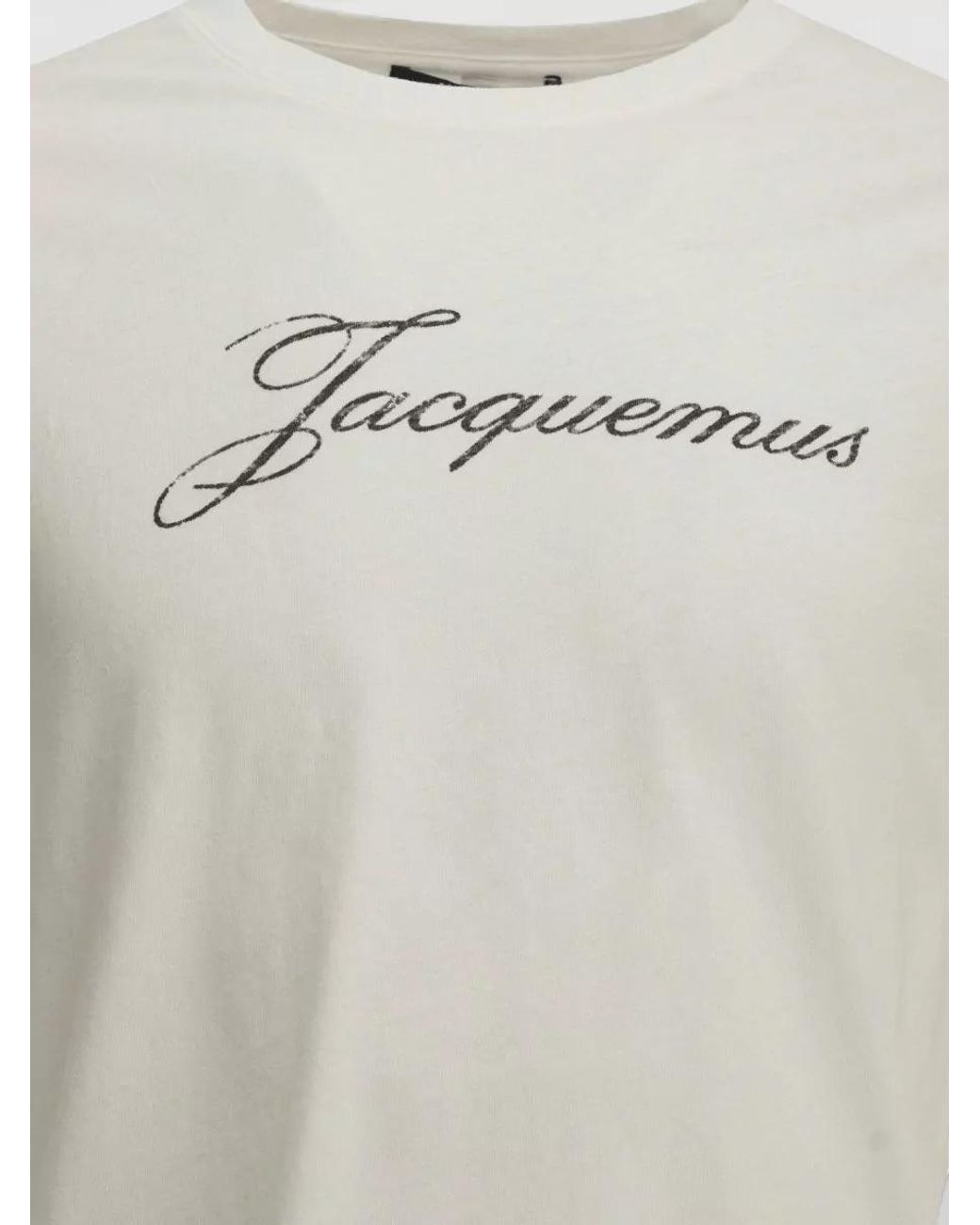 Jacquemus White Ribbed Long-Sleeve Logo-Print T-Shirt