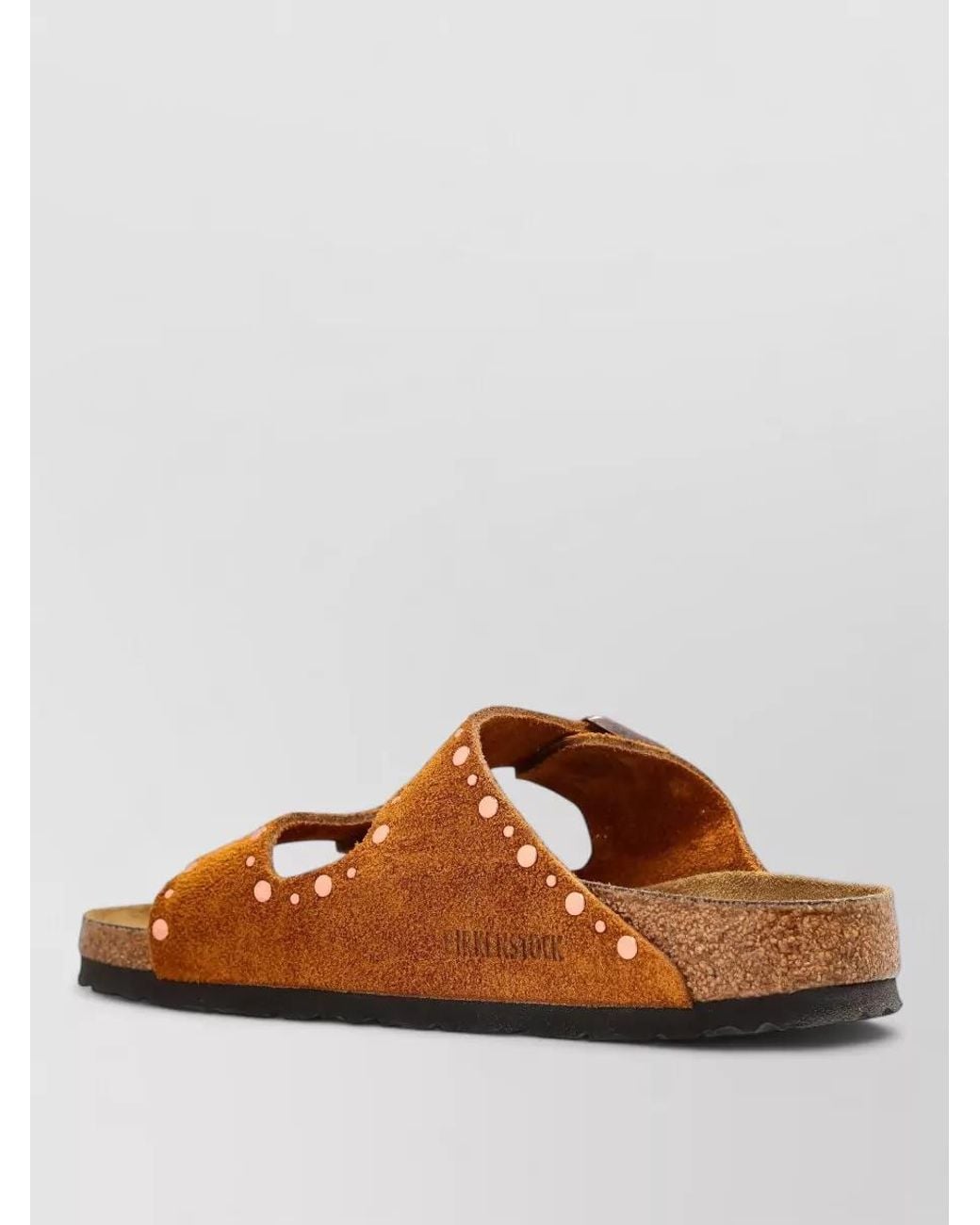 Birkenstock Brown Suede Leather Studded Sandals