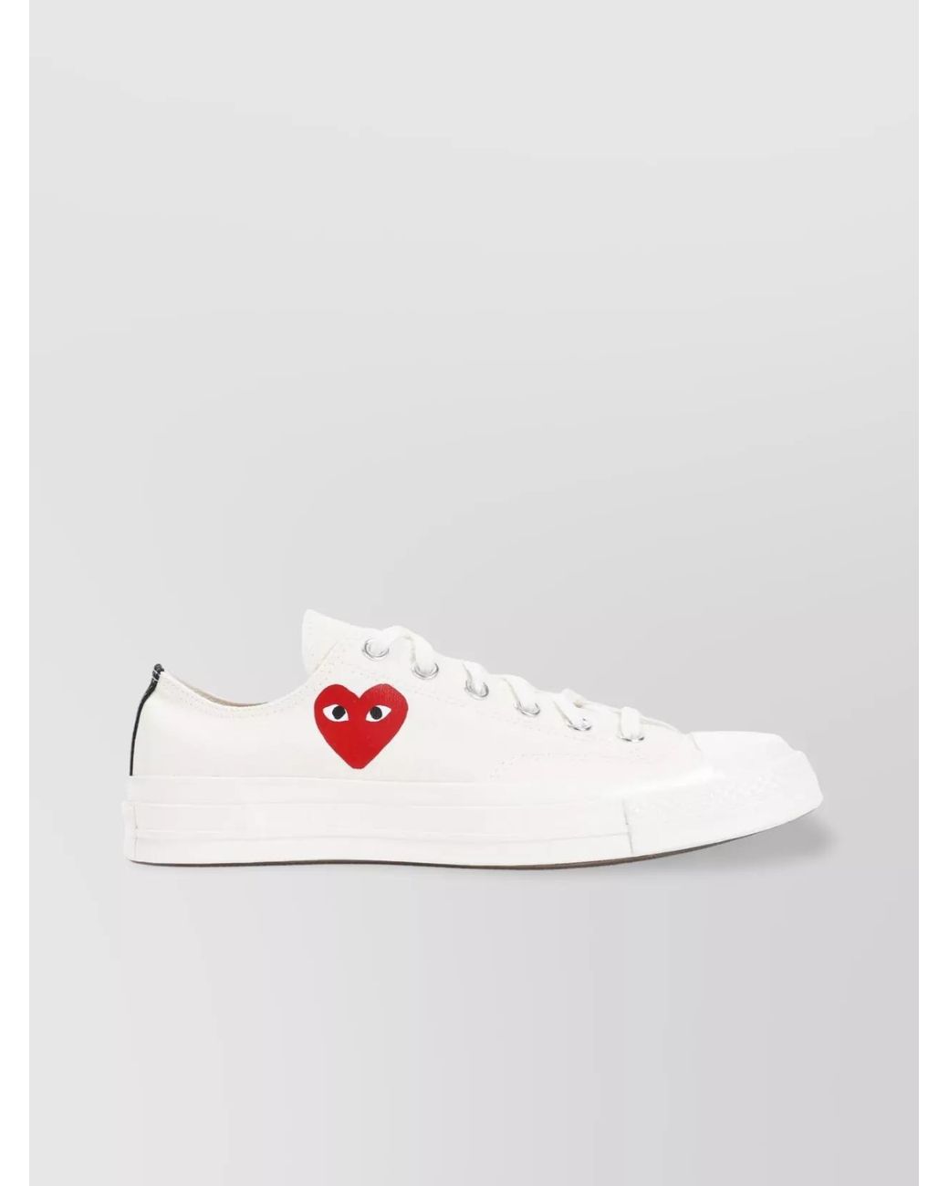 COMME DES GARÇONS PLAY White Cotton Low-Top Sneakers