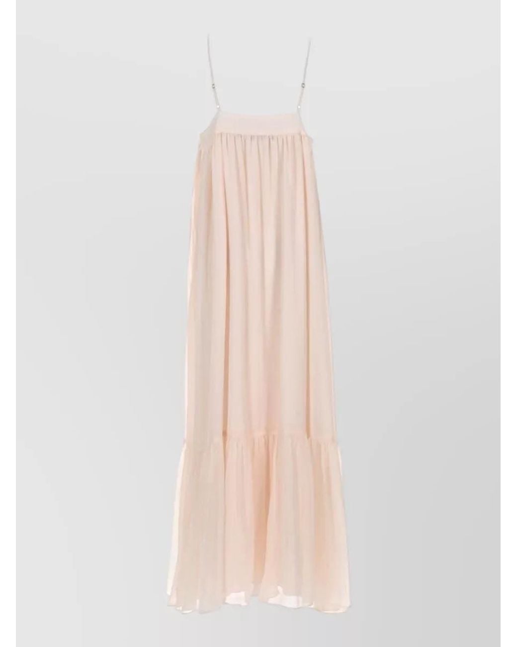 ROTATE BIRGER CHRISTENSEN White Chiffon Midi Dress