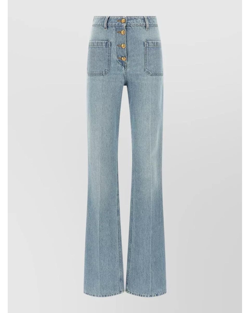 Valentino Garavani Blue Denim High-Rise Straight-Leg Jeans