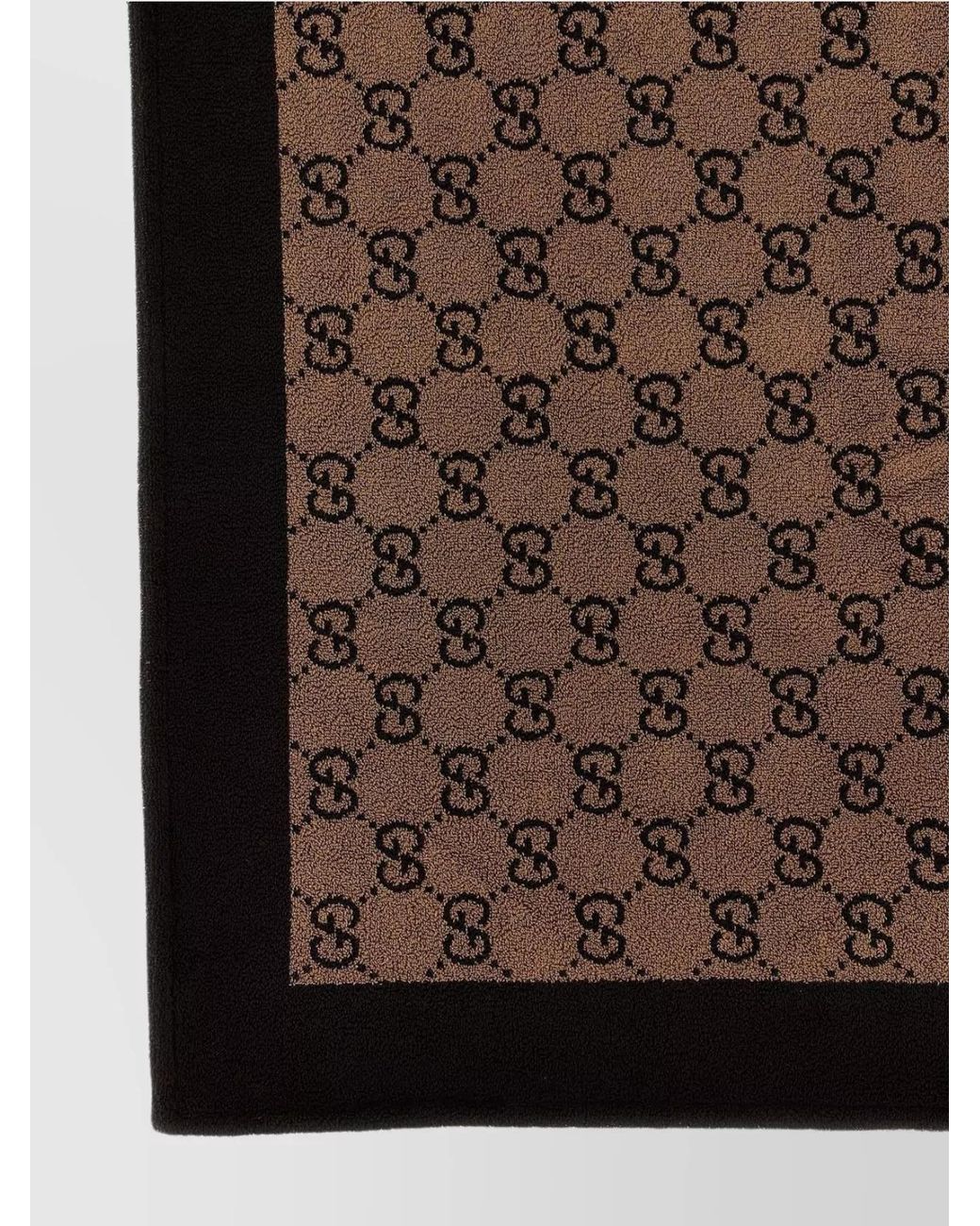 Gucci Brown Cotton Beach Towel for men