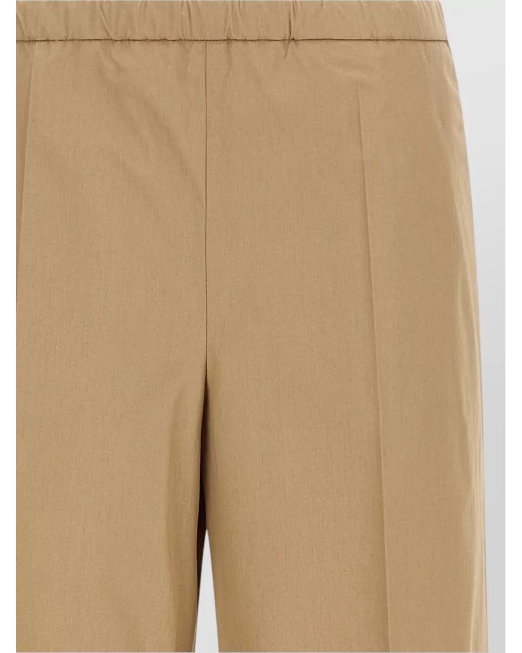 Moncler Natural Cotton High-Rise Straight-Leg Trousers