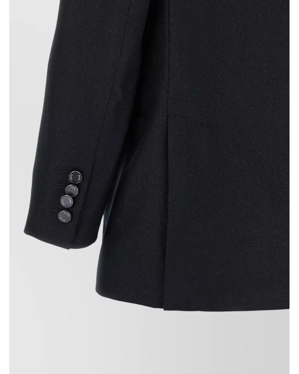 Peserico Black Virgin Wool Single-Breasted Suit Jacket