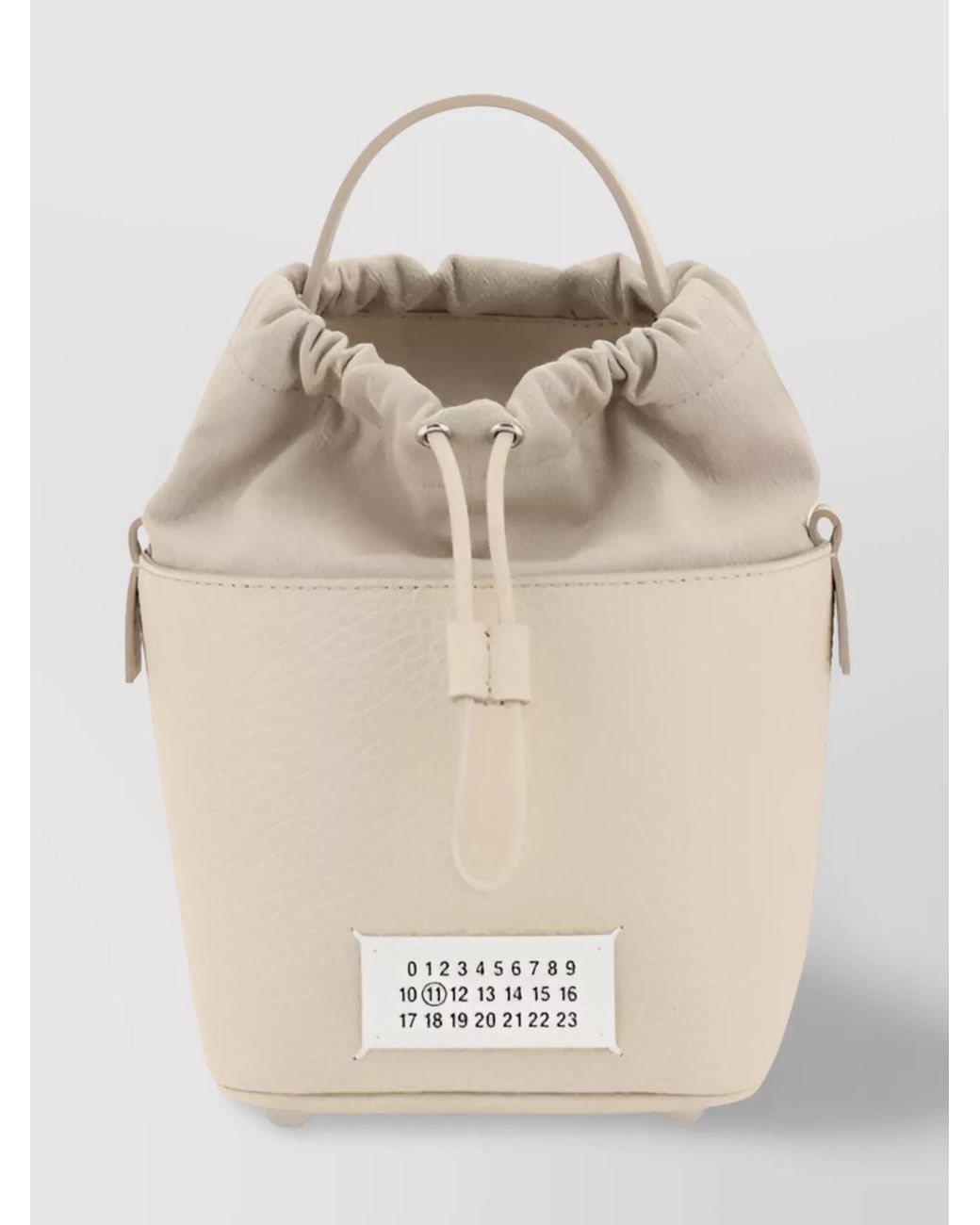 Maison Margiela Natural 5Ac Small Leather Bucket Bag