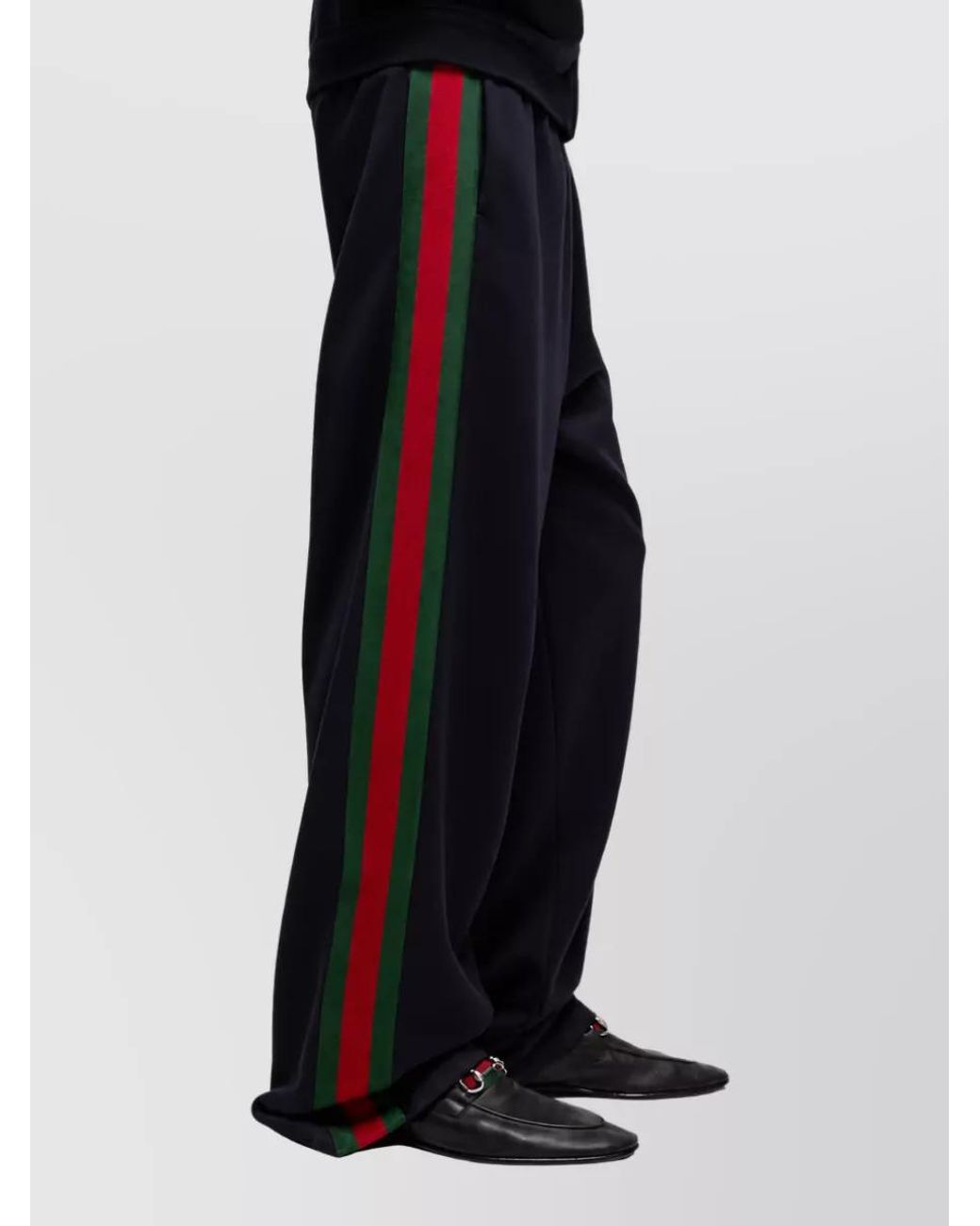 Gucci Blue Silk Wide-Leg Trousers for men