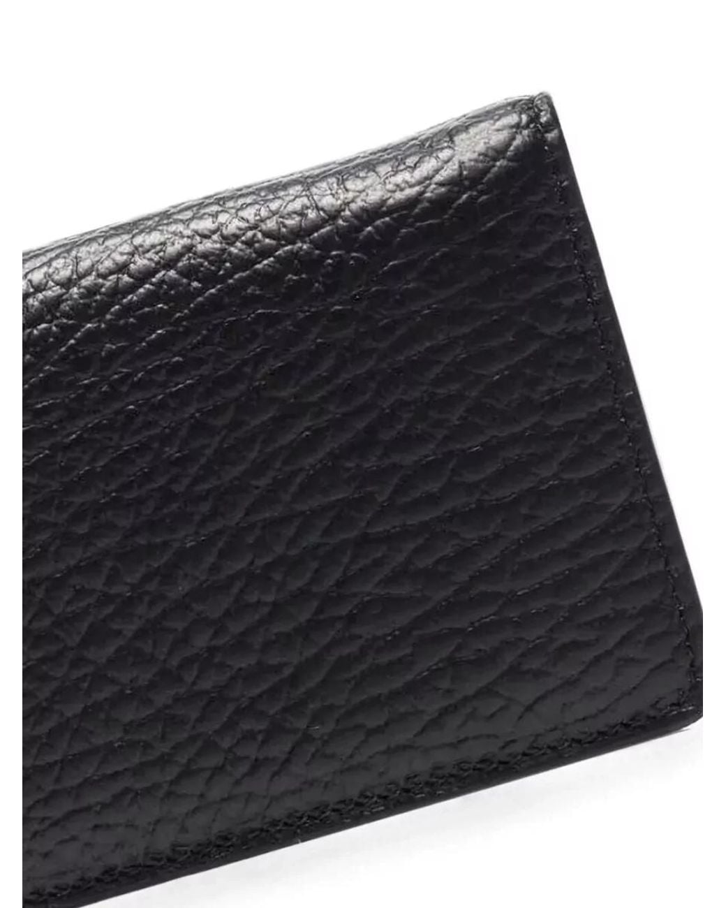 Maison Margiela Black Leather Keyring Card Holder