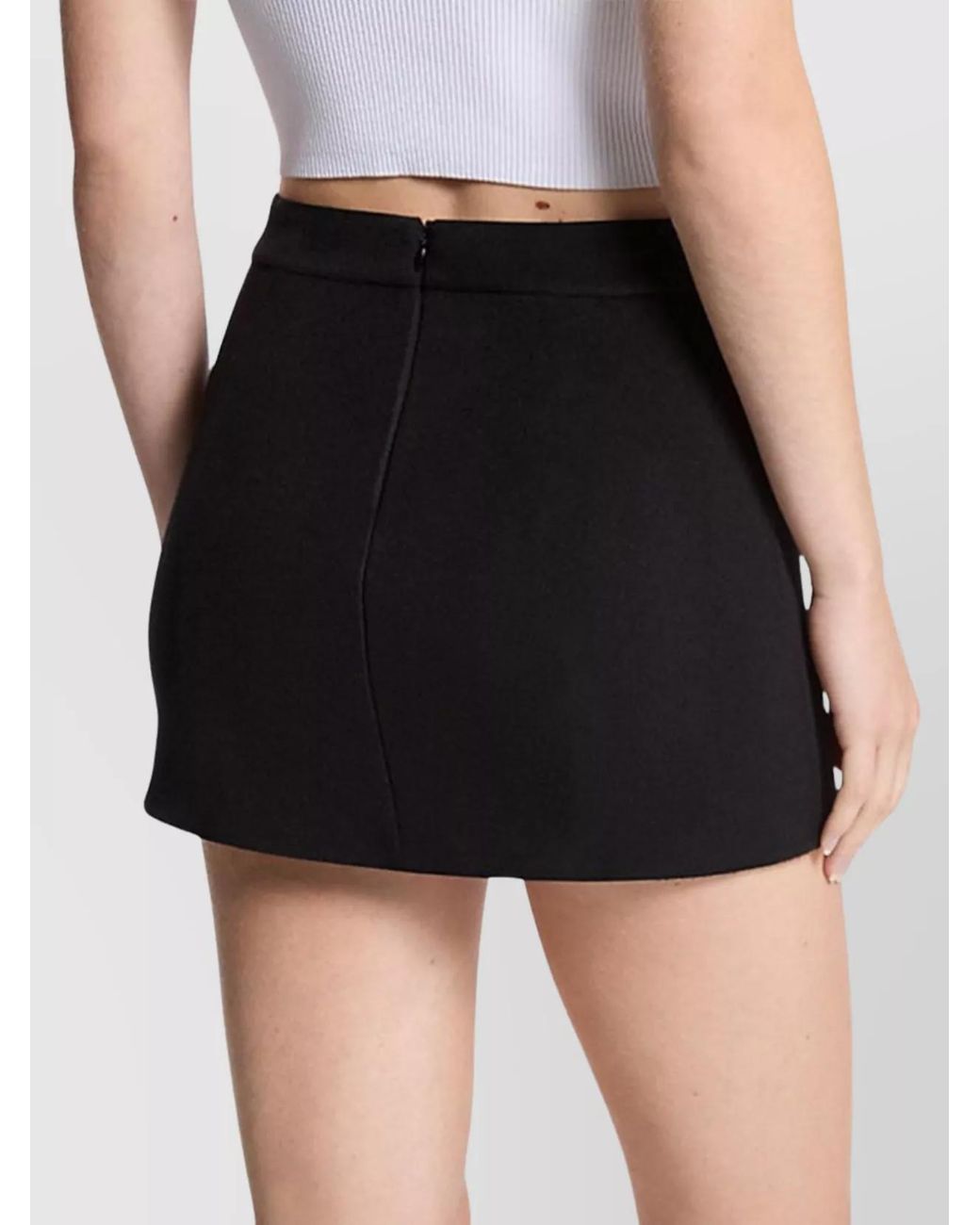 Michael Kors Black Wool Mini Skirt