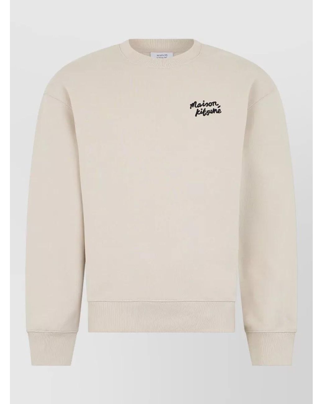Maison Kitsuné Natural Cotton Logo-Print Sweatshirt for men