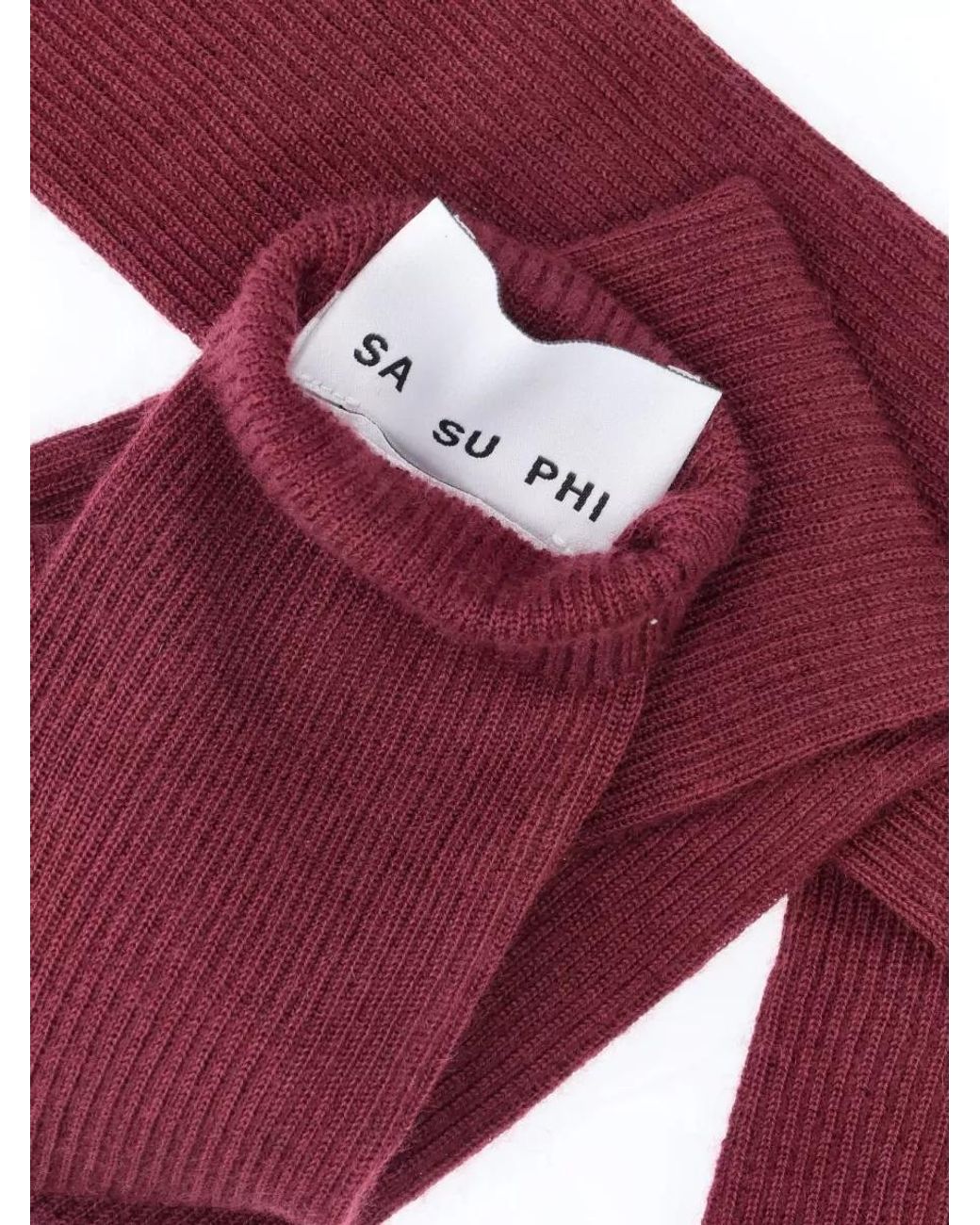 Sa Su Phi Purple Cashmere Silk Scarf for men