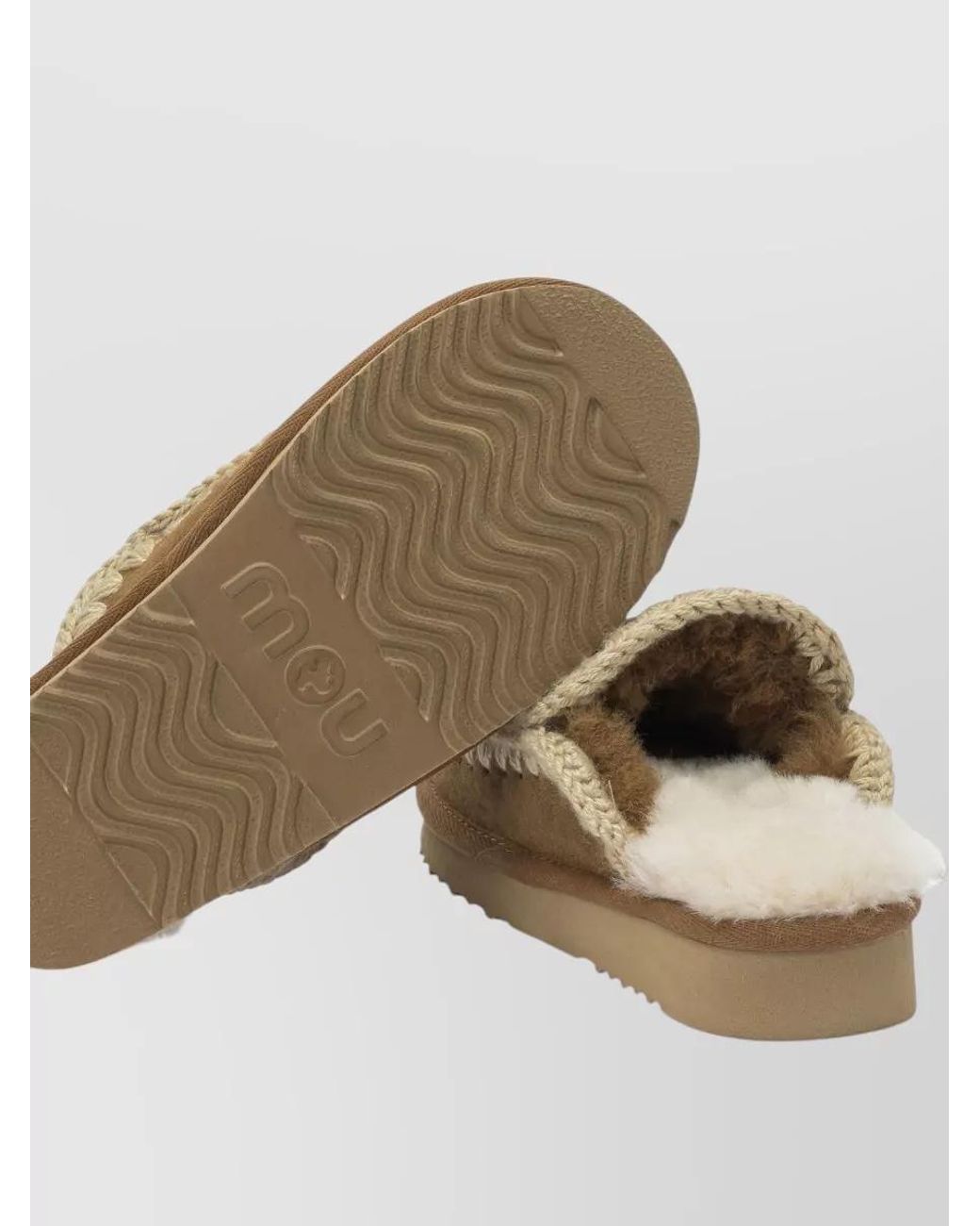 Mou Natural Sheepskin Slippers