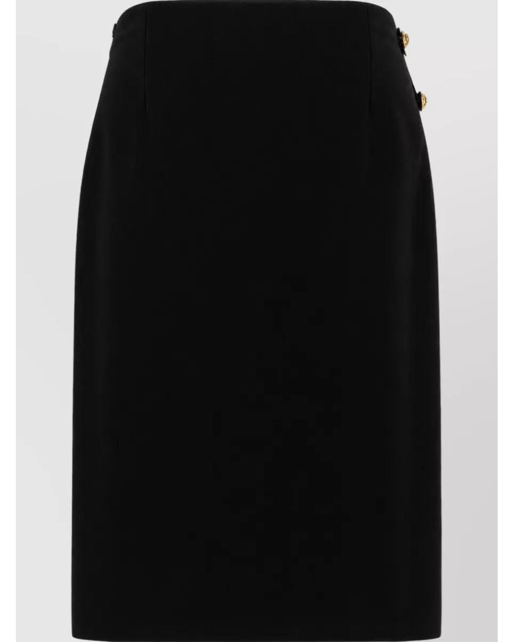 Versace Black Stretch Fitted Skirt