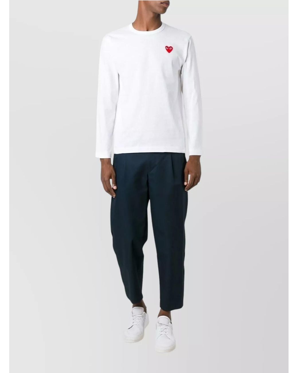 Comme des Garçons White Cotton Long-Sleeve T-Shirt for men
