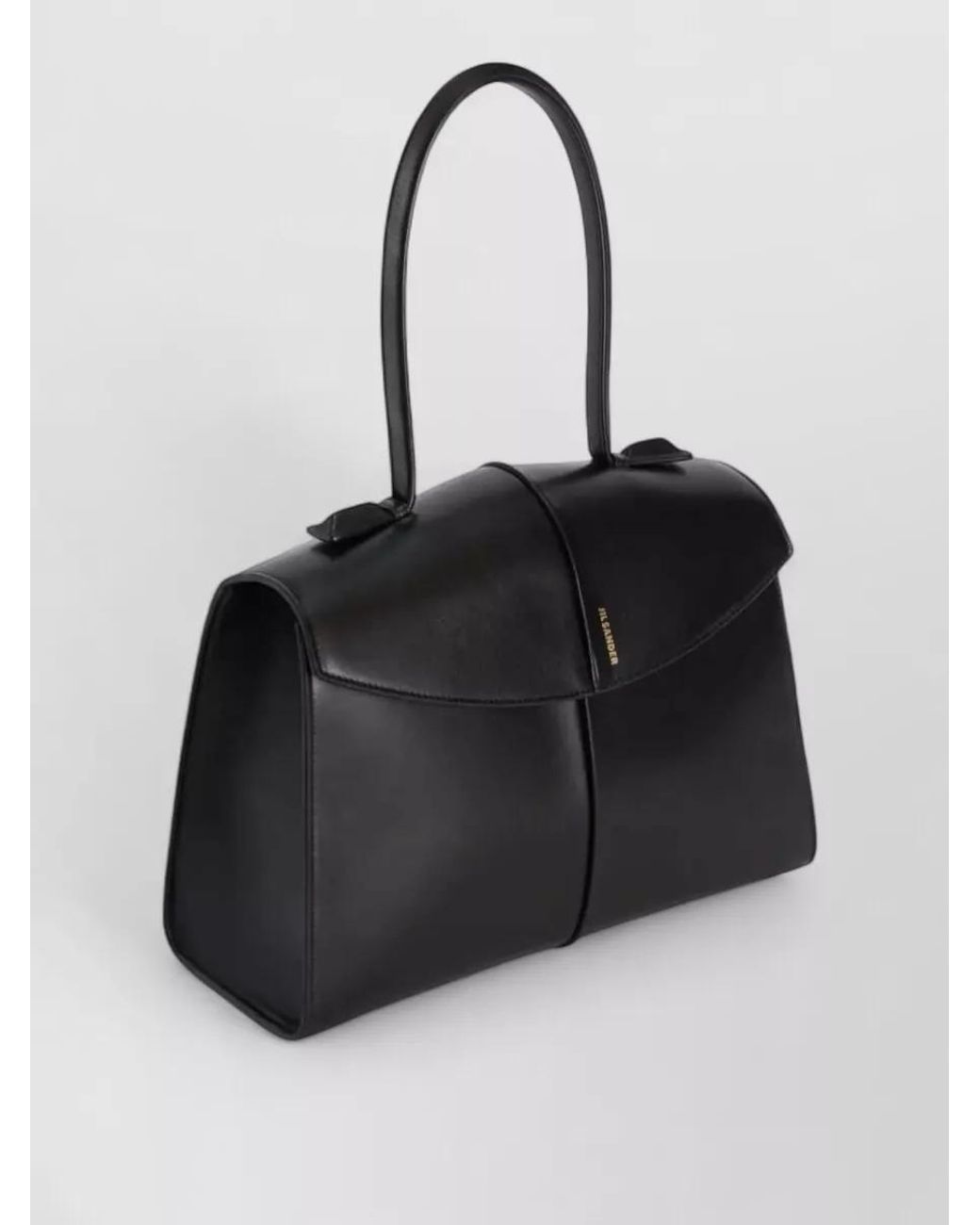 Jil Sander Black Medium Leather Shoulder Bag