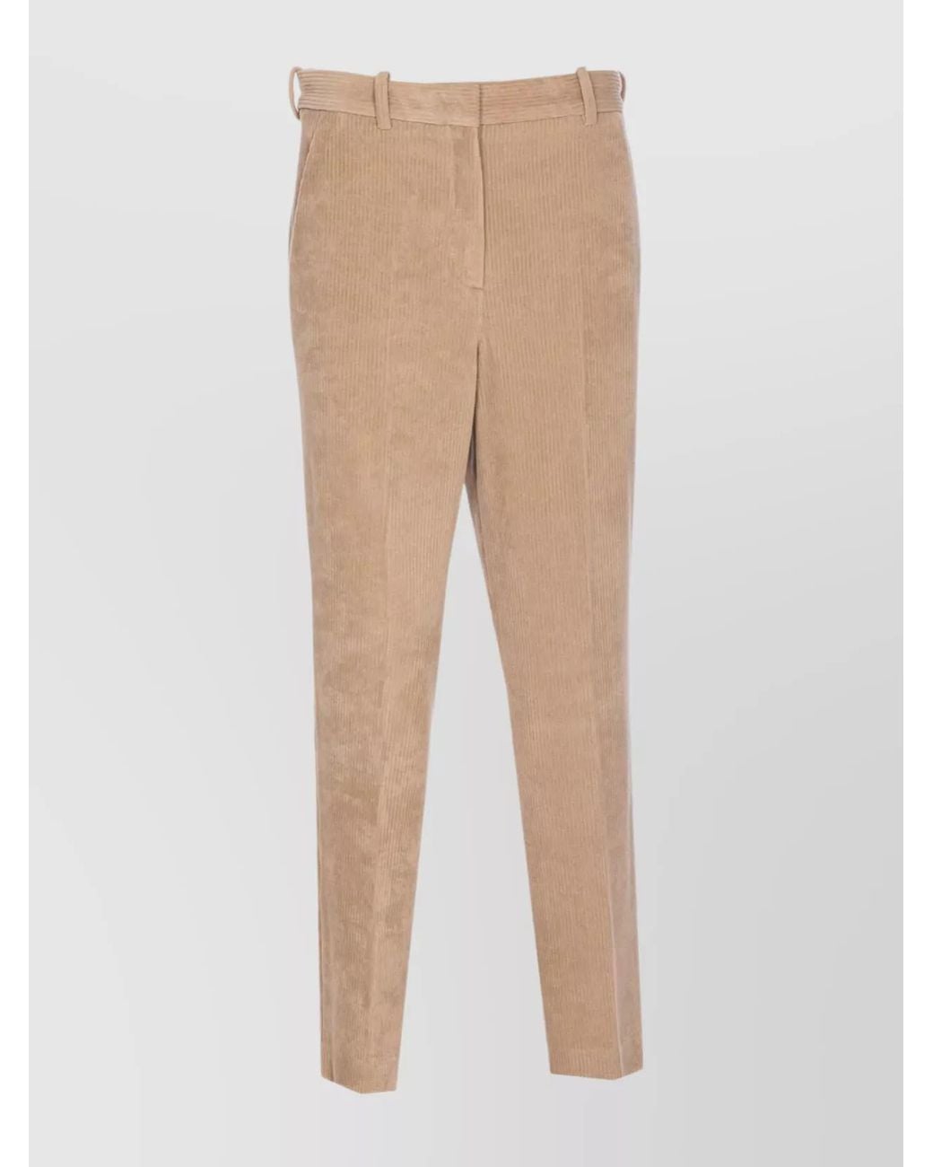 Circolo 1901 Natural Corduroy Regular-Fit Tailored Trousers