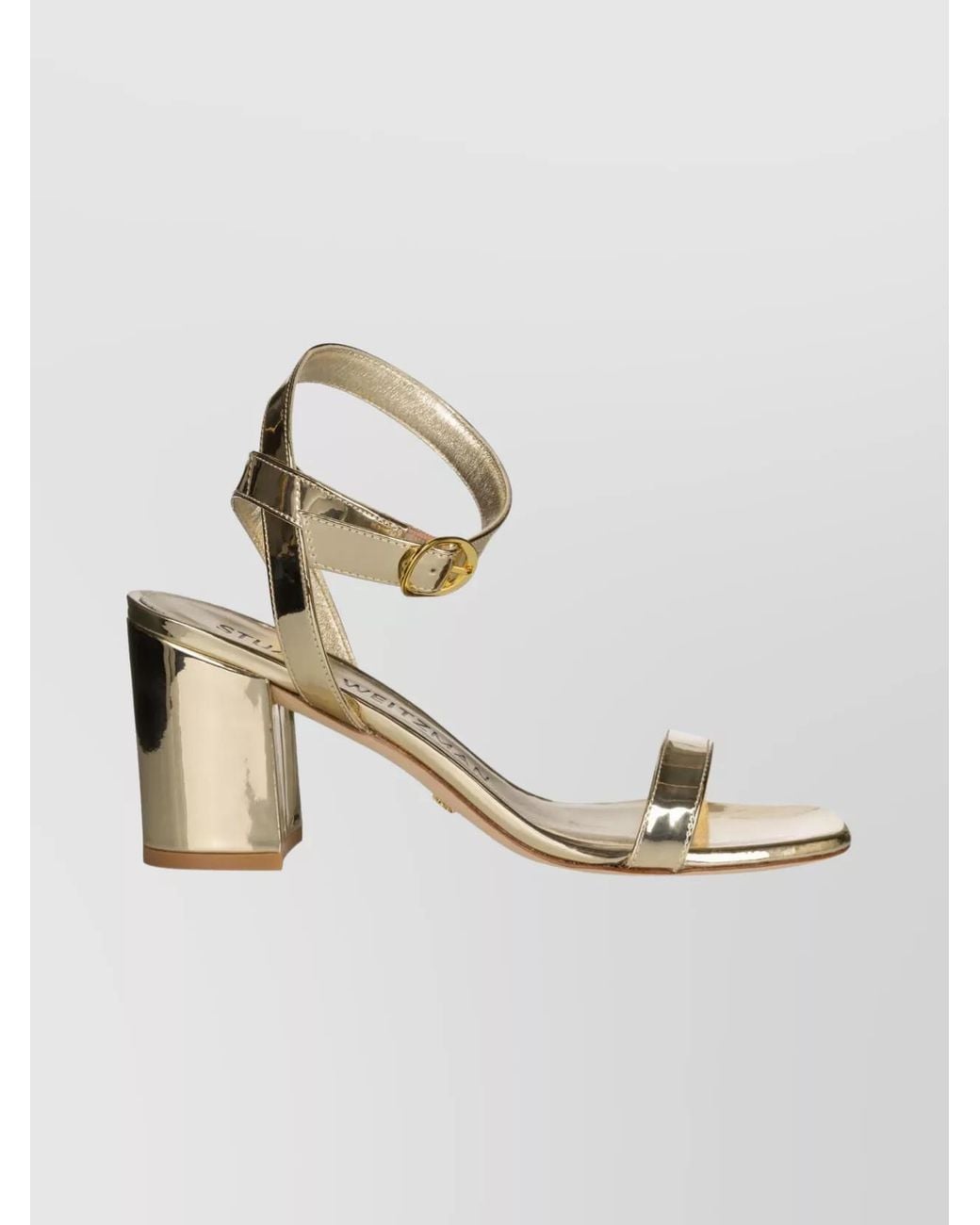 Stuart Weitzman Metallic Leather Sandals Nearlybare