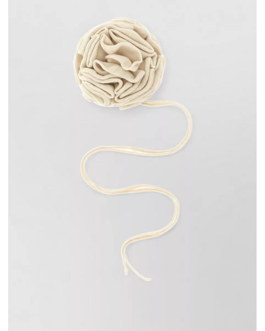 Nude White Cashmere Knit Floral Hair Pin