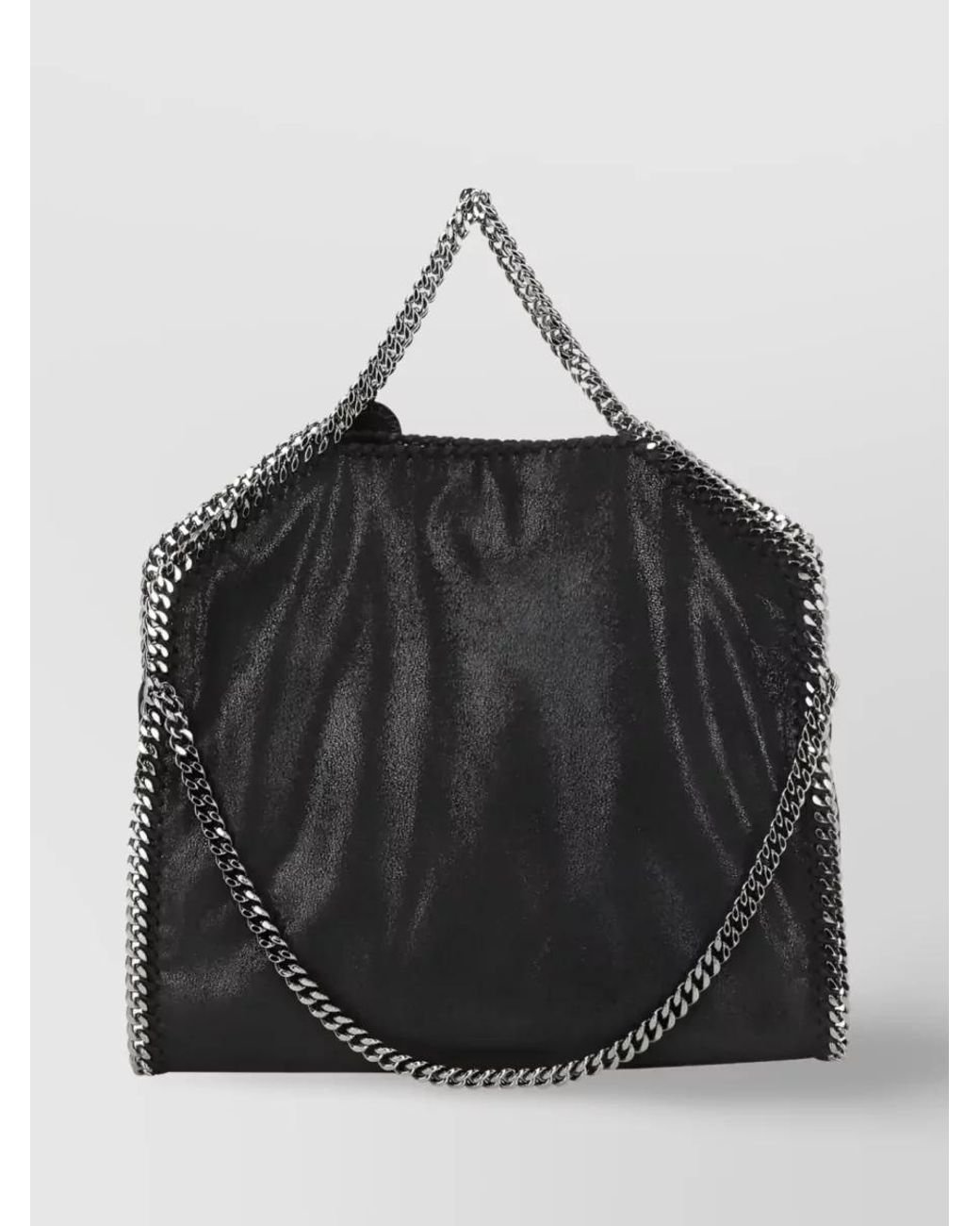 Stella McCartney Black Falabella Fold Over Tote Bag