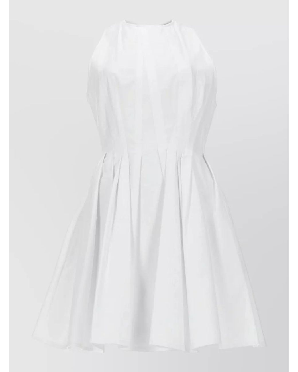 Sportmax White Cotton Mini Dress