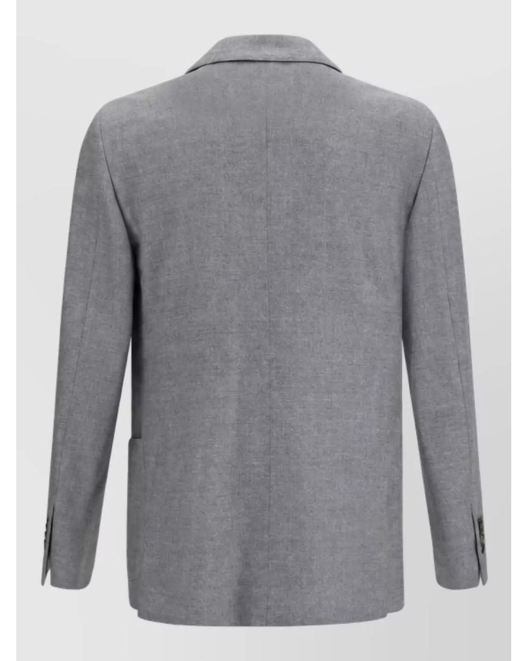 Lardini Gray Wool Full-Length Jacket for men