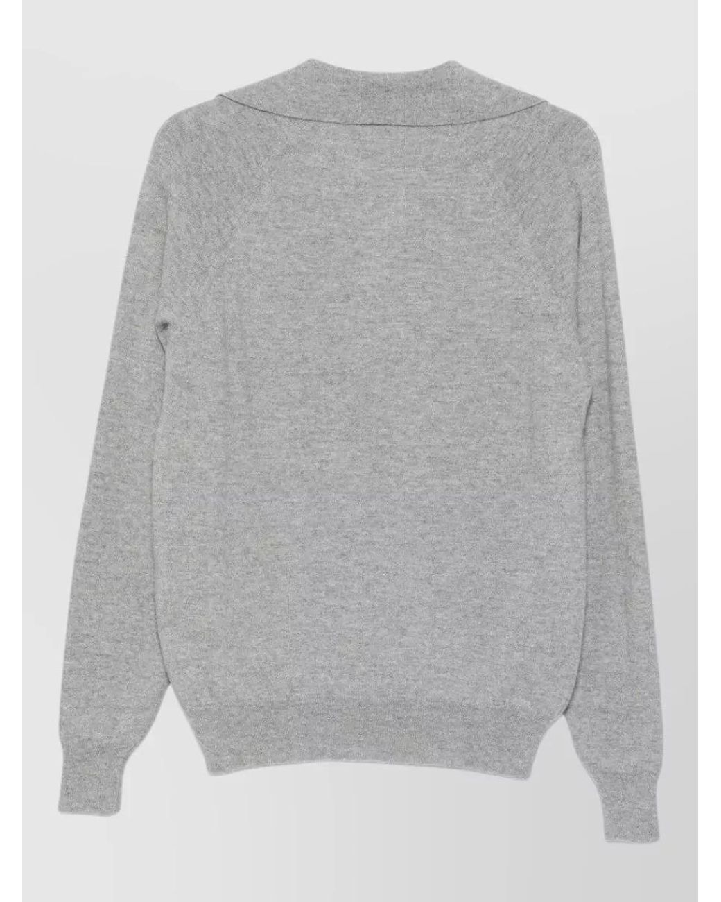 Lardini Gray Wool Cashmere Polo Shirt for men