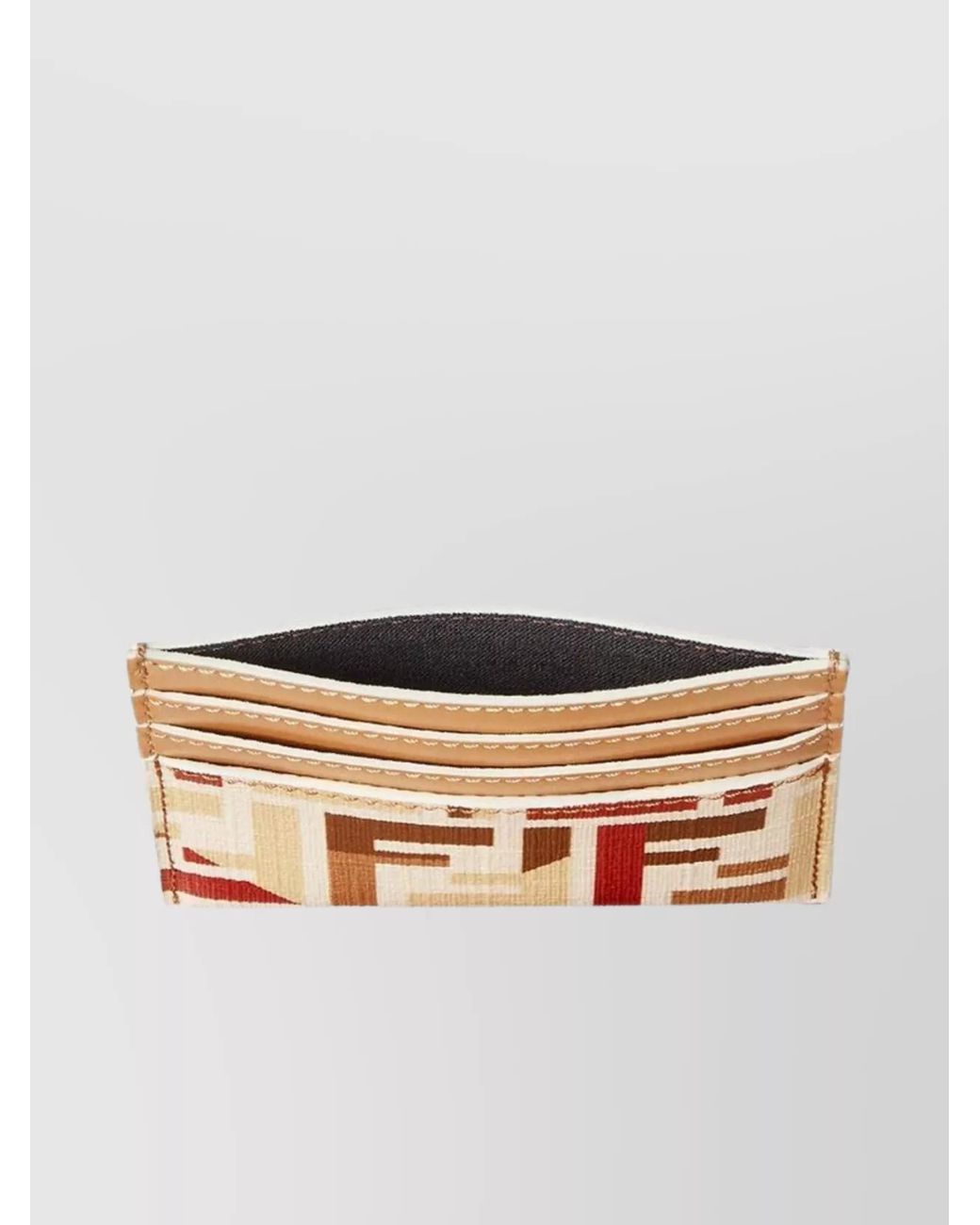 Fendi Brown Printed Cardholder