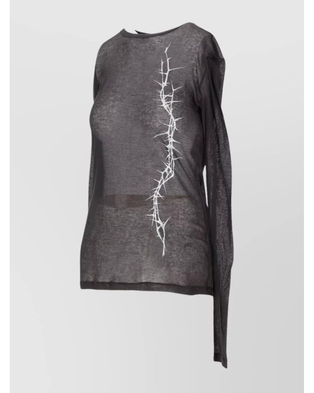 Ann Demeulemeester Gray Slim-Fit Long-Sleeve Cotton T-Shirt
