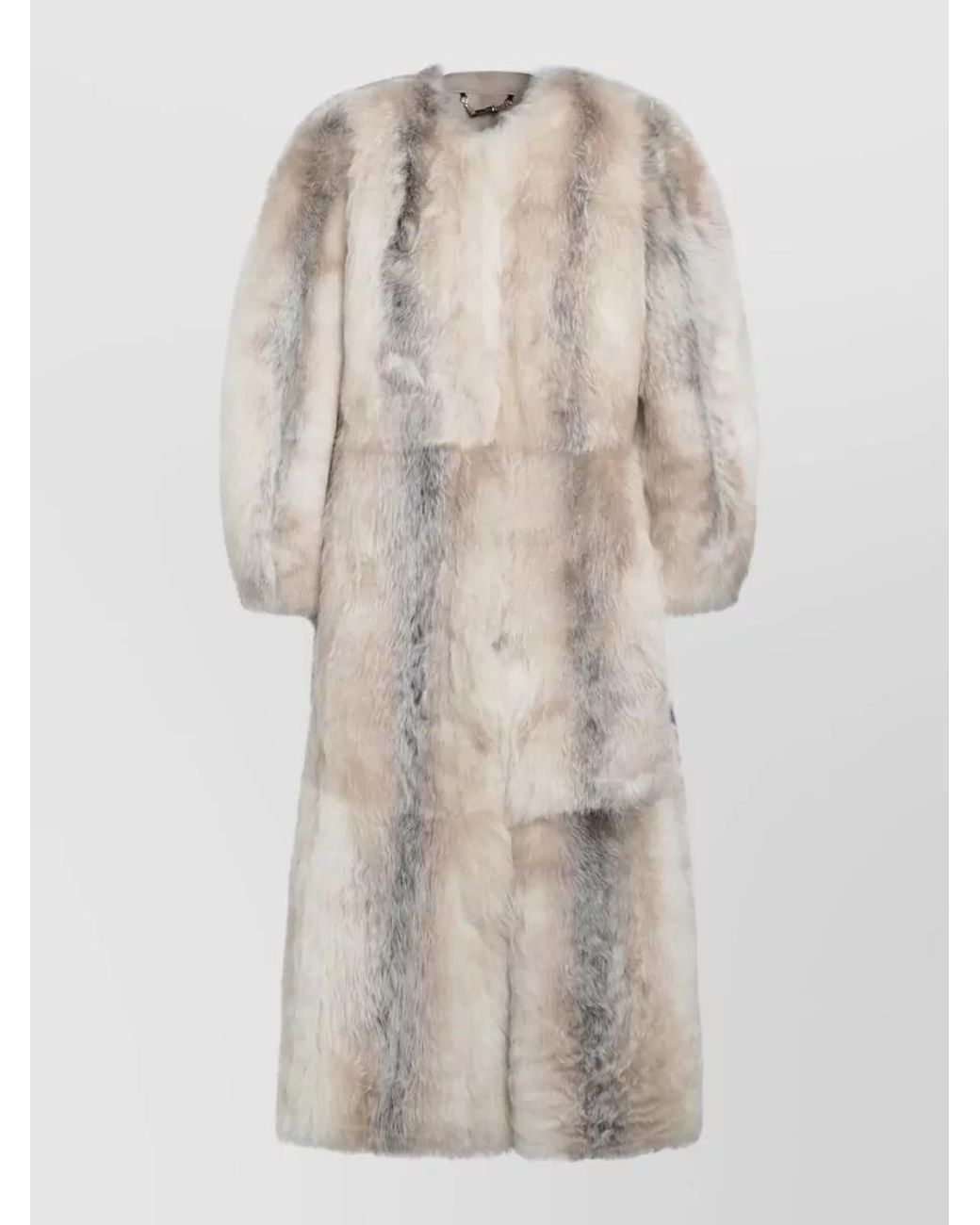 Fendi Natural Faux Fur Jacket