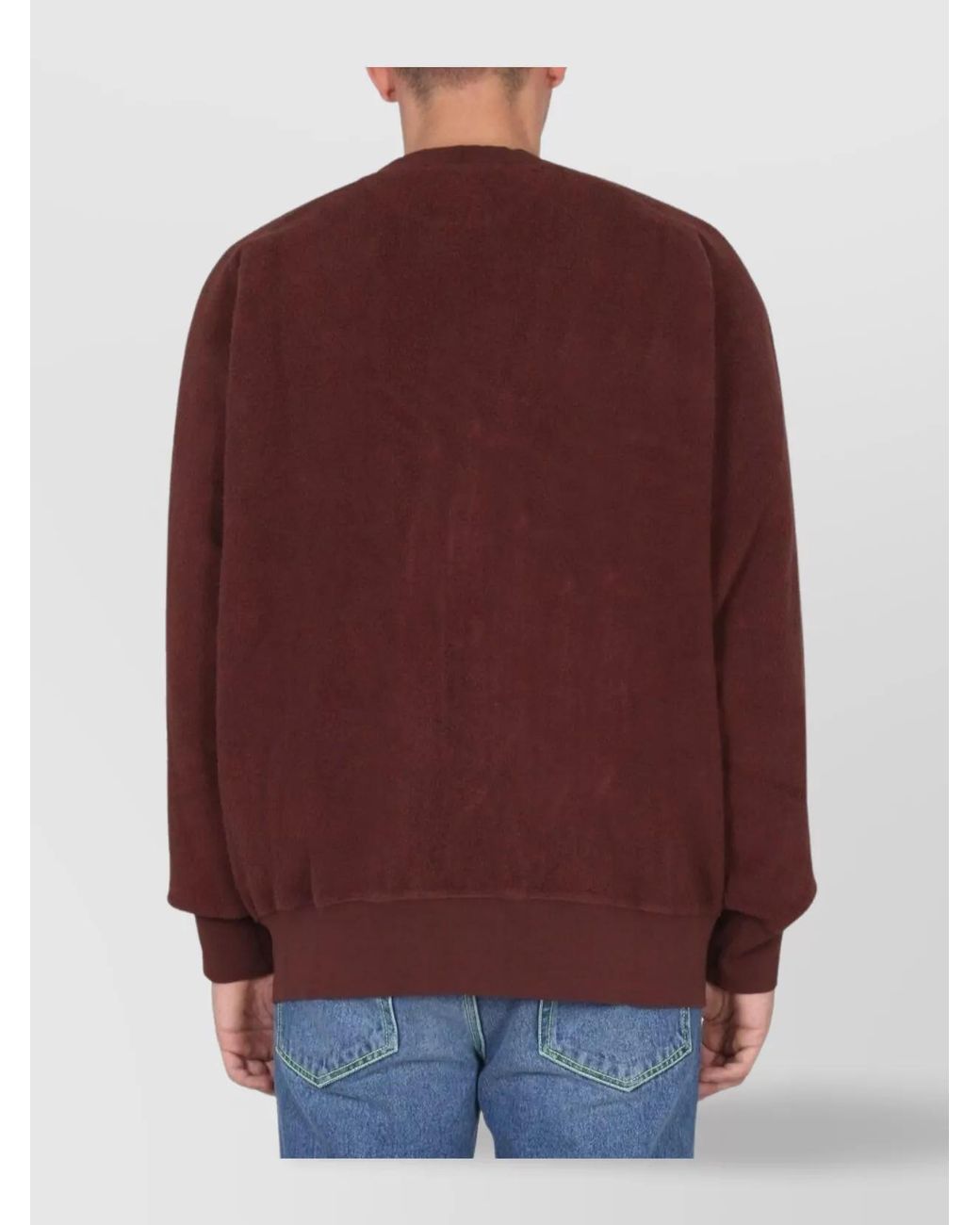 MSGM Purple Cotton V-Neck Cardigan for men
