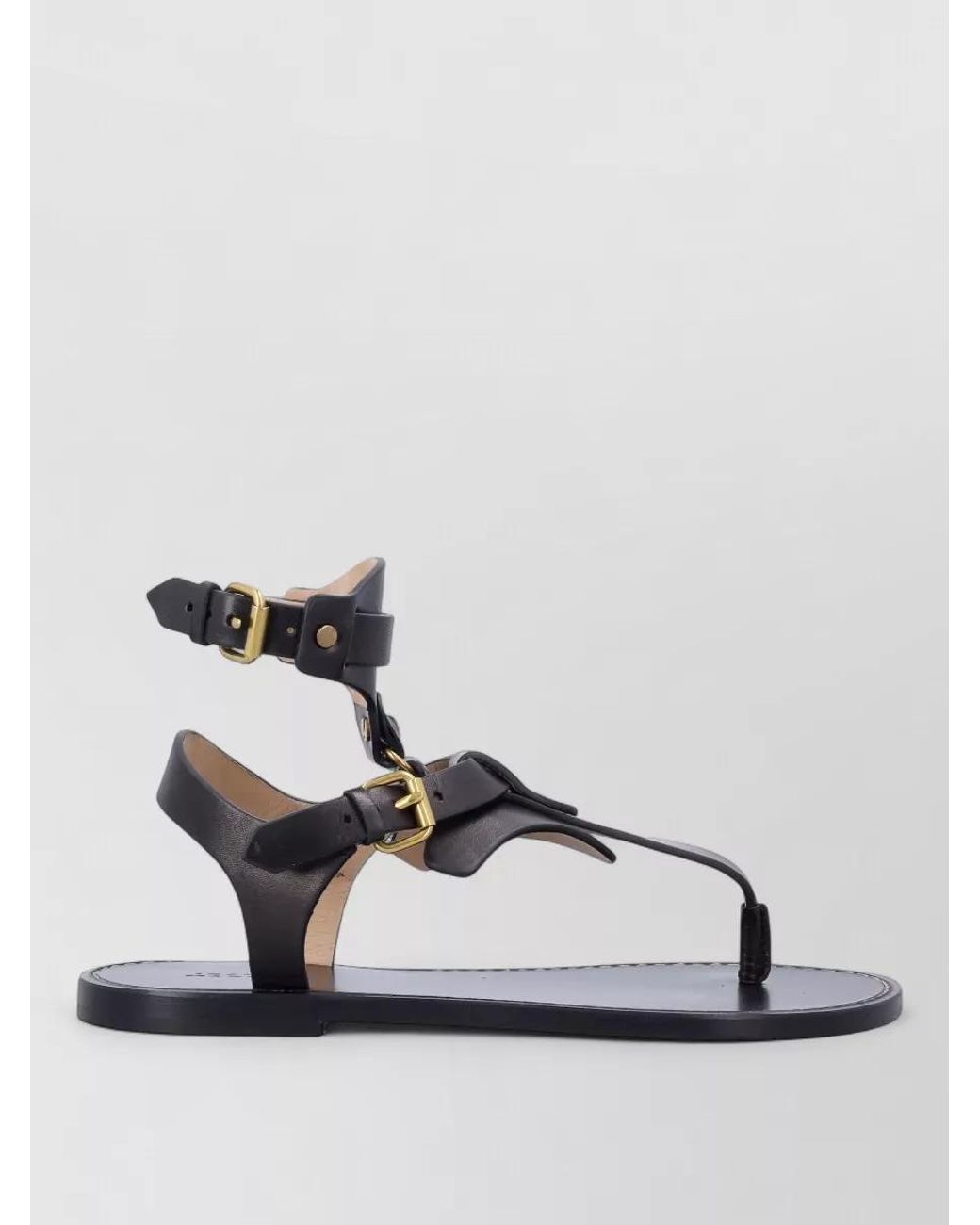 Isabel Marant Multicolor Leather Sandal Thong Flat Strappy Design