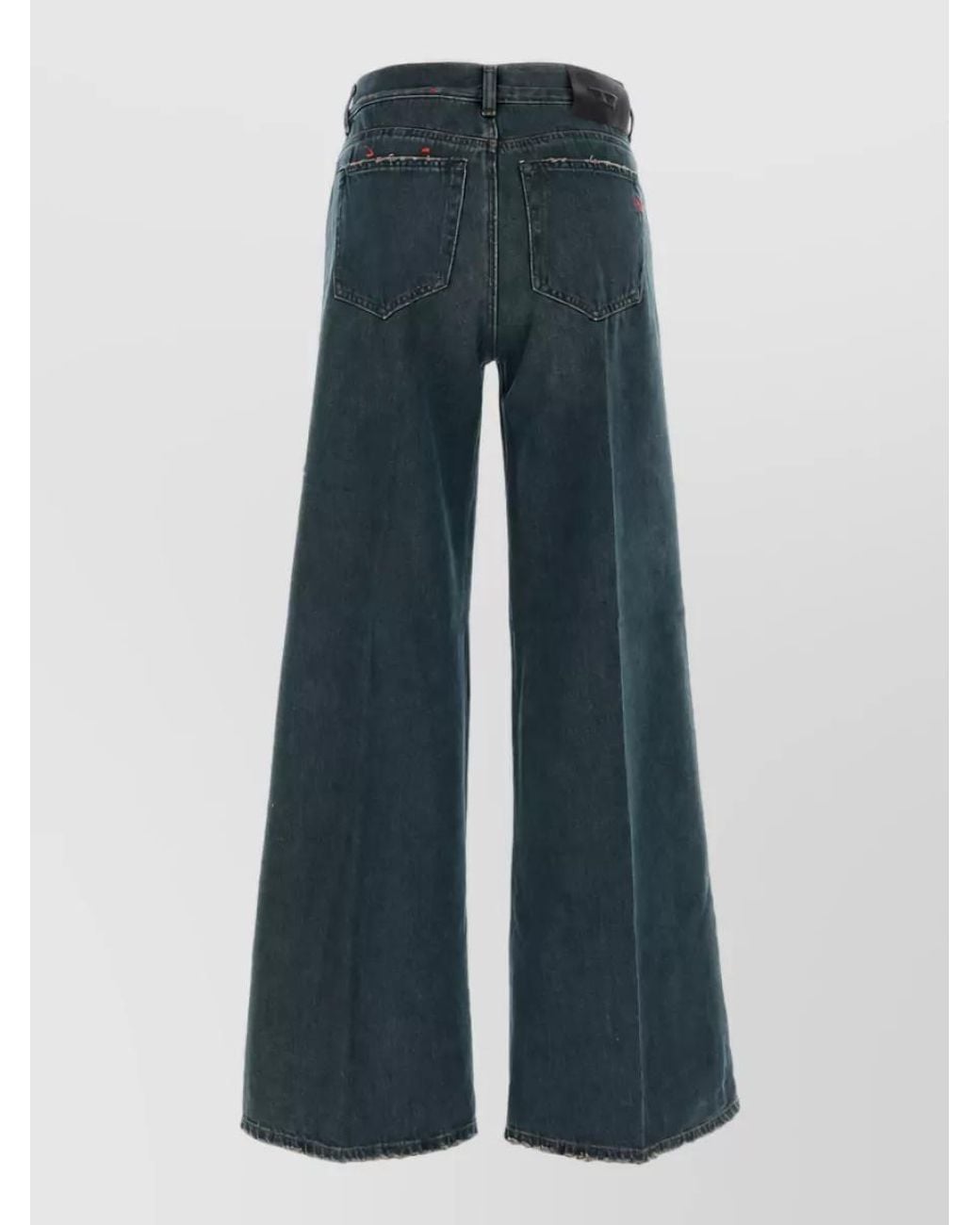 DIESEL Blue Denim Wide-Leg Jeans