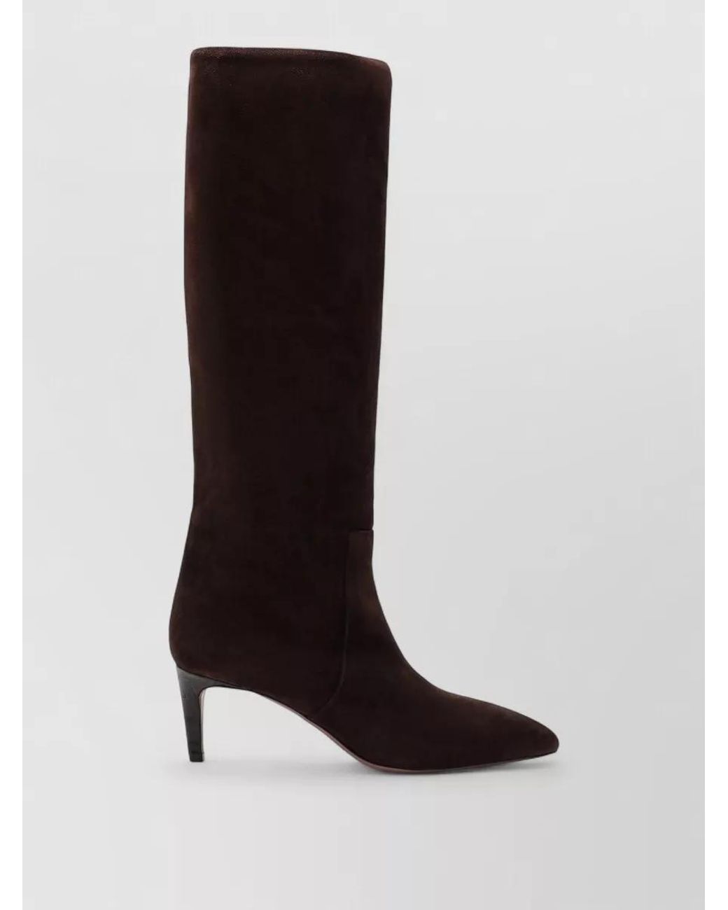 Paris Texas Black Suede Leather Pointed-Toe Boots