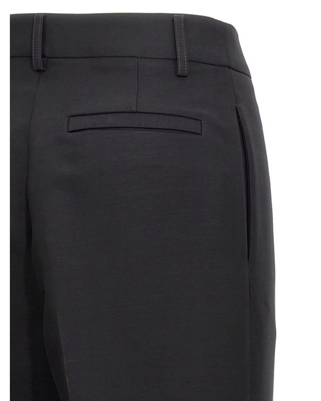 Ferragamo Blue Pleated Tailored Trousers