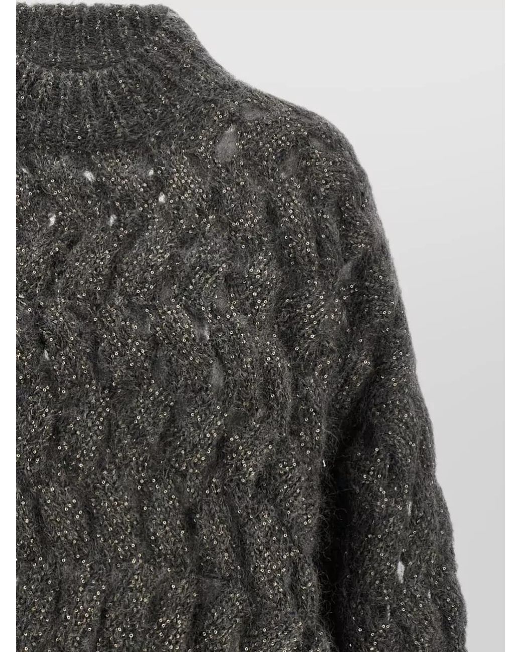 Brunello Cucinelli Gray Wool Cardigan