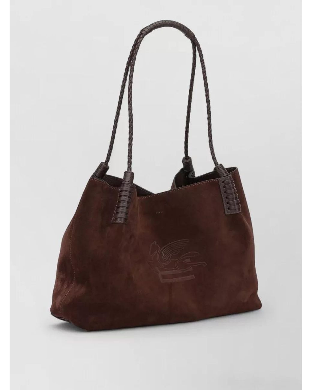 Etro Brown Medium Suede Leather Bucket Bag