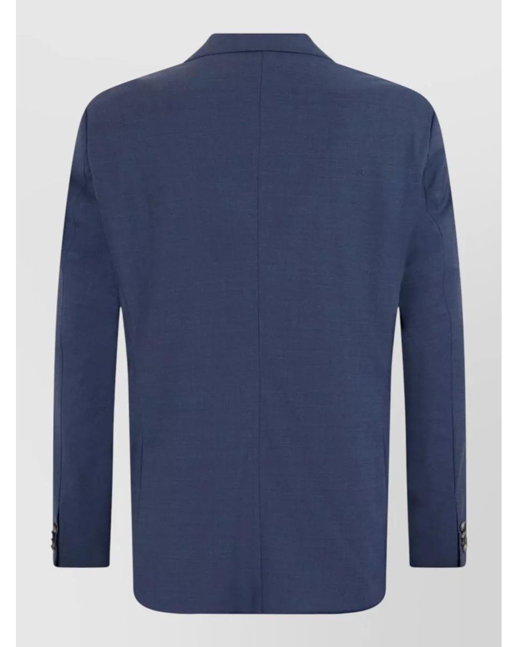 Boss Blue Virgin Wool Single-Breasted Blazer for men