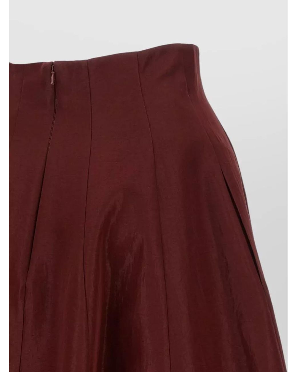 Alberta Ferretti Purple Paneled High-Rise Maxi A-Line Skirt