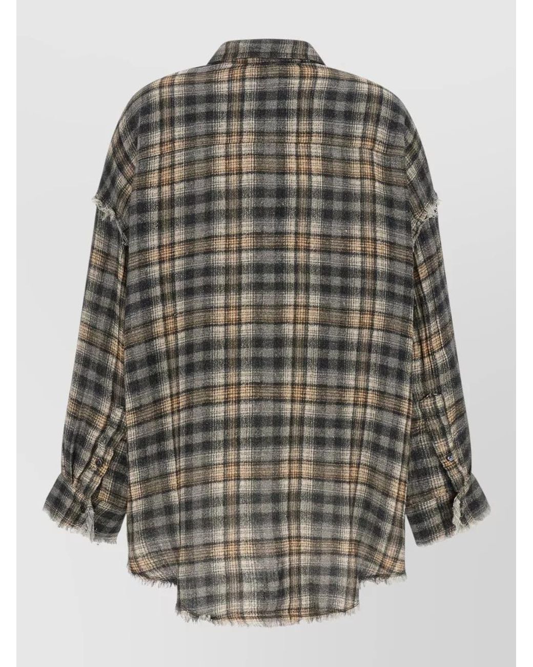 R13 Multicolor Checked Cotton Oversized Shirt Jacket