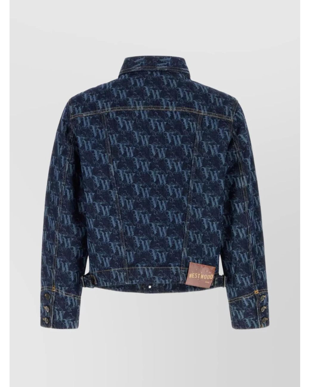 Vivienne Westwood Blue Denim Printed Lightweight Jacket for men