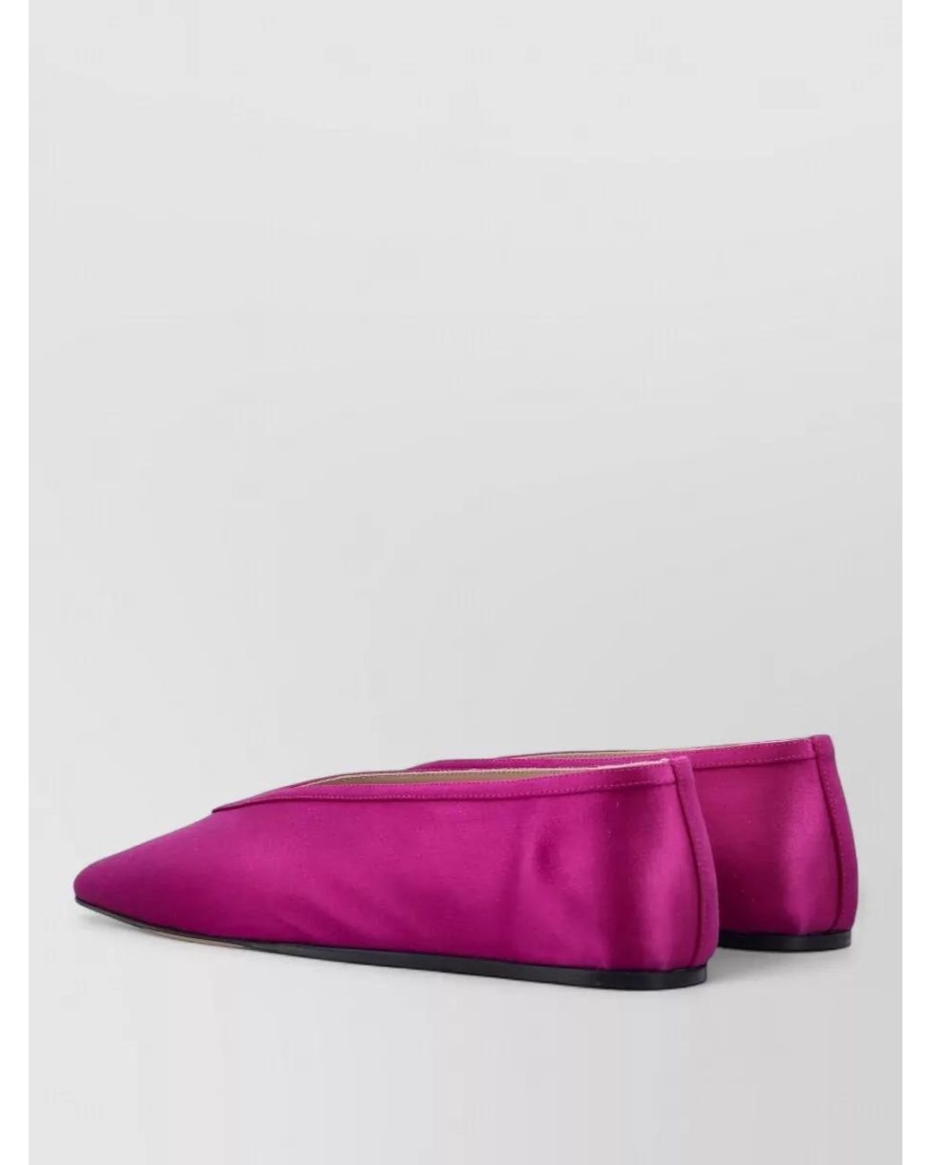 Le Monde Beryl Pink Silk Satin Ballerina Shoes