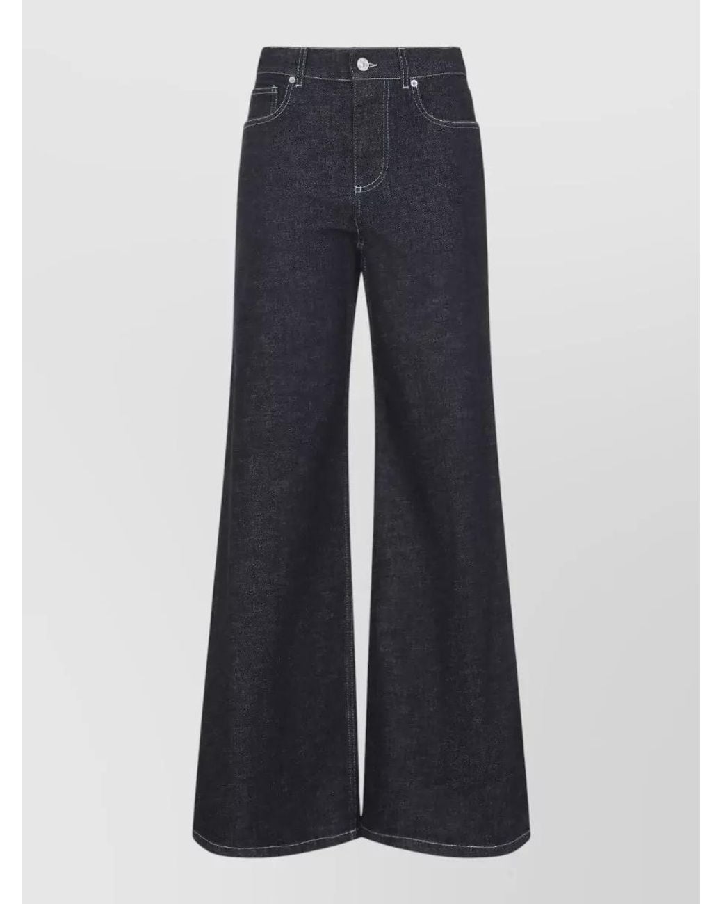 Marni Blue Denim Mid-Rise Wide-Leg Jeans