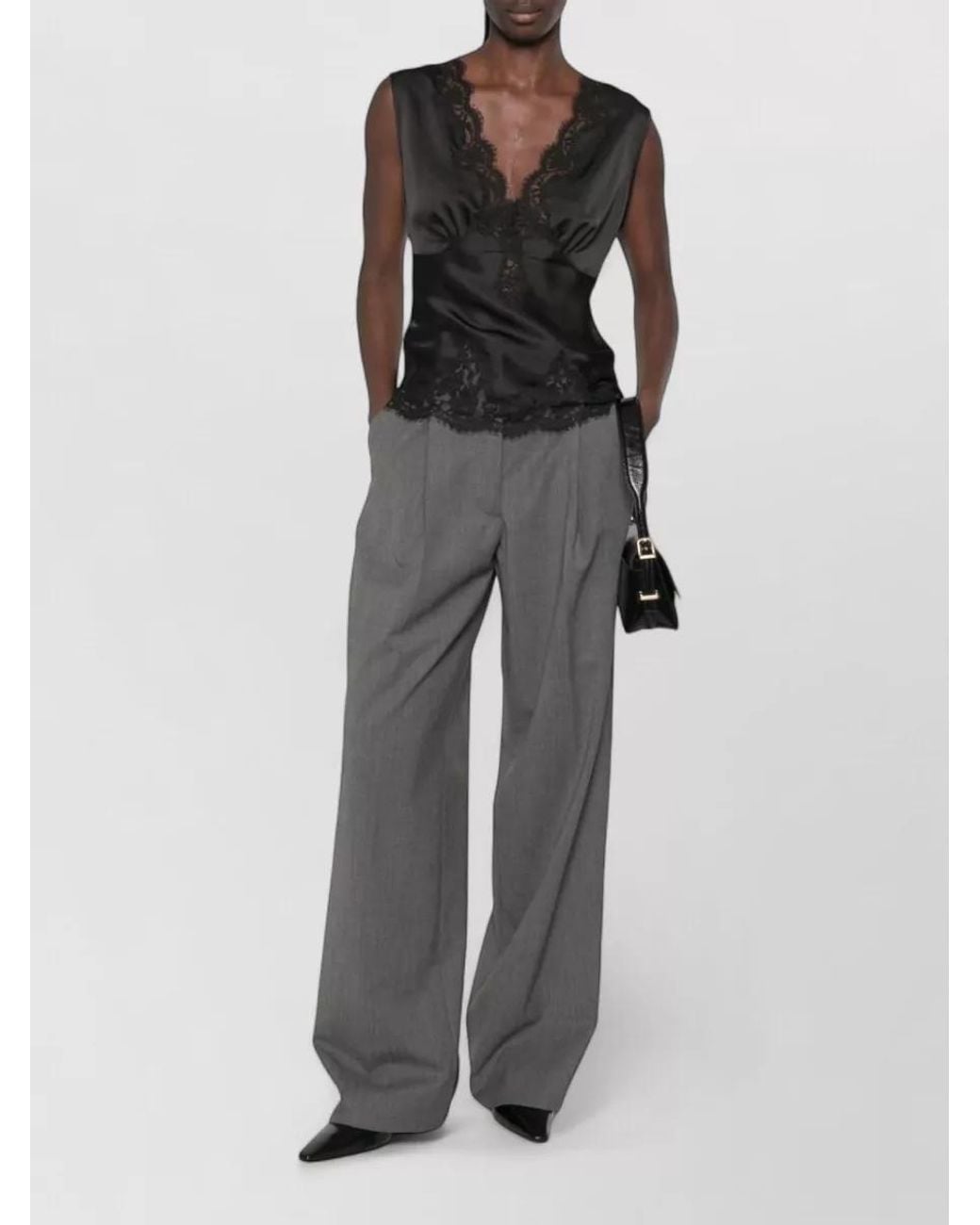 Thelatest Gray Straight-Leg Suit Trousers