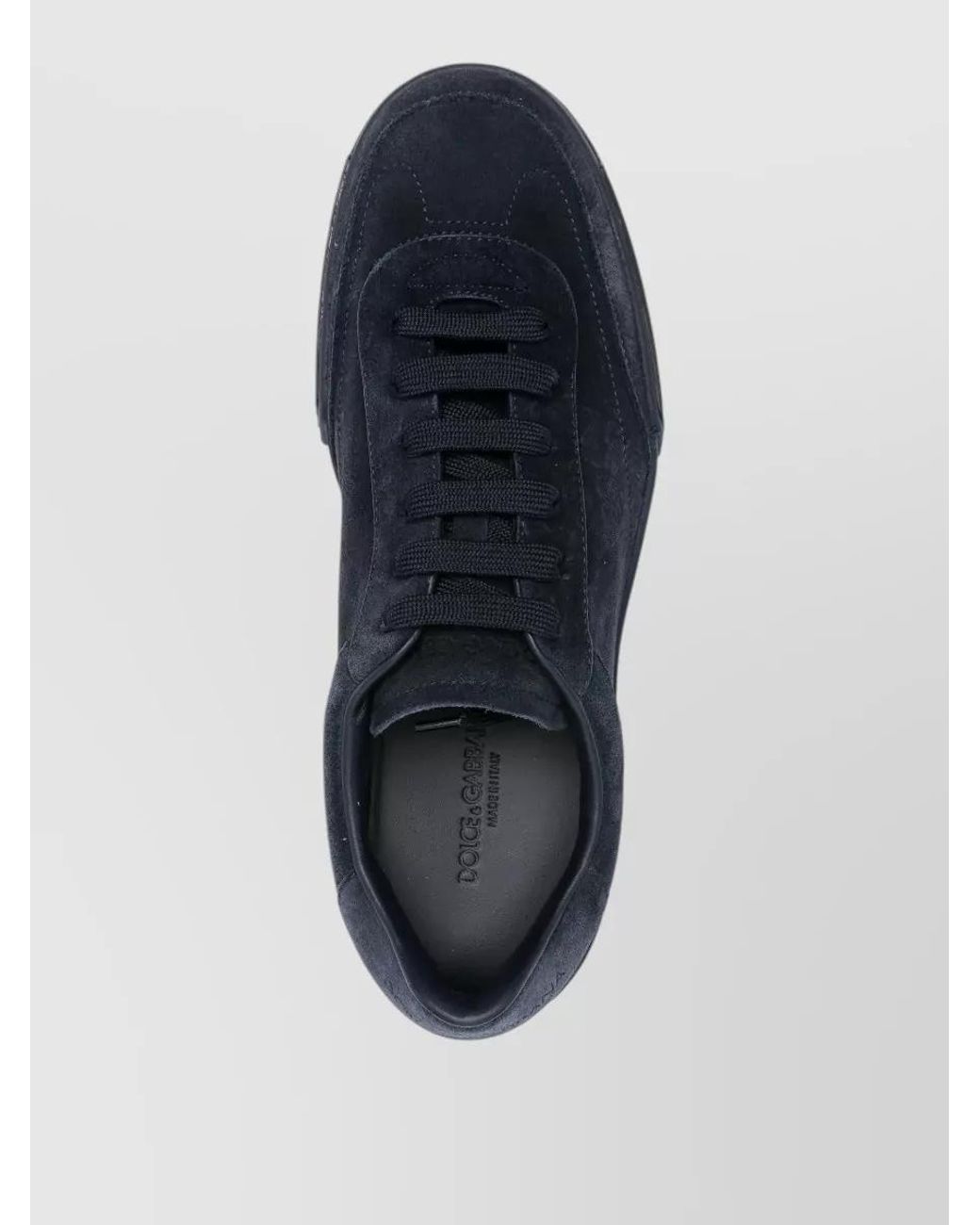 Dolce & Gabbana Blue Suede Leather Low-Top Sneakers for men