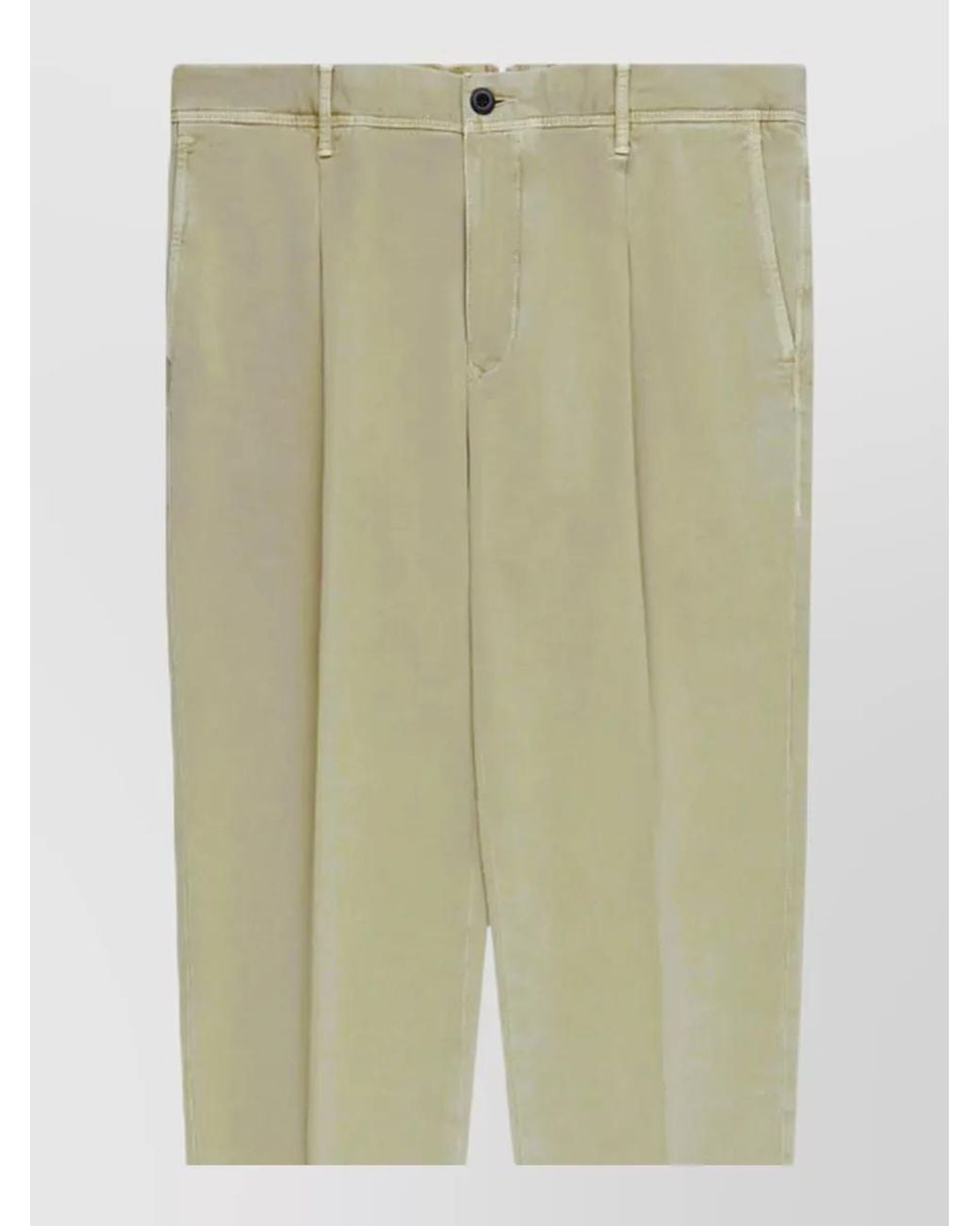 Incotex Green Straight-Leg Trousers for men